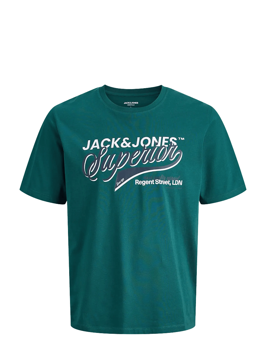 Jack & Jones - JJELOGO TEE SS O-NECK 2 COL SS26 SN - kortærmede t-shirts - atlantic deep - 1