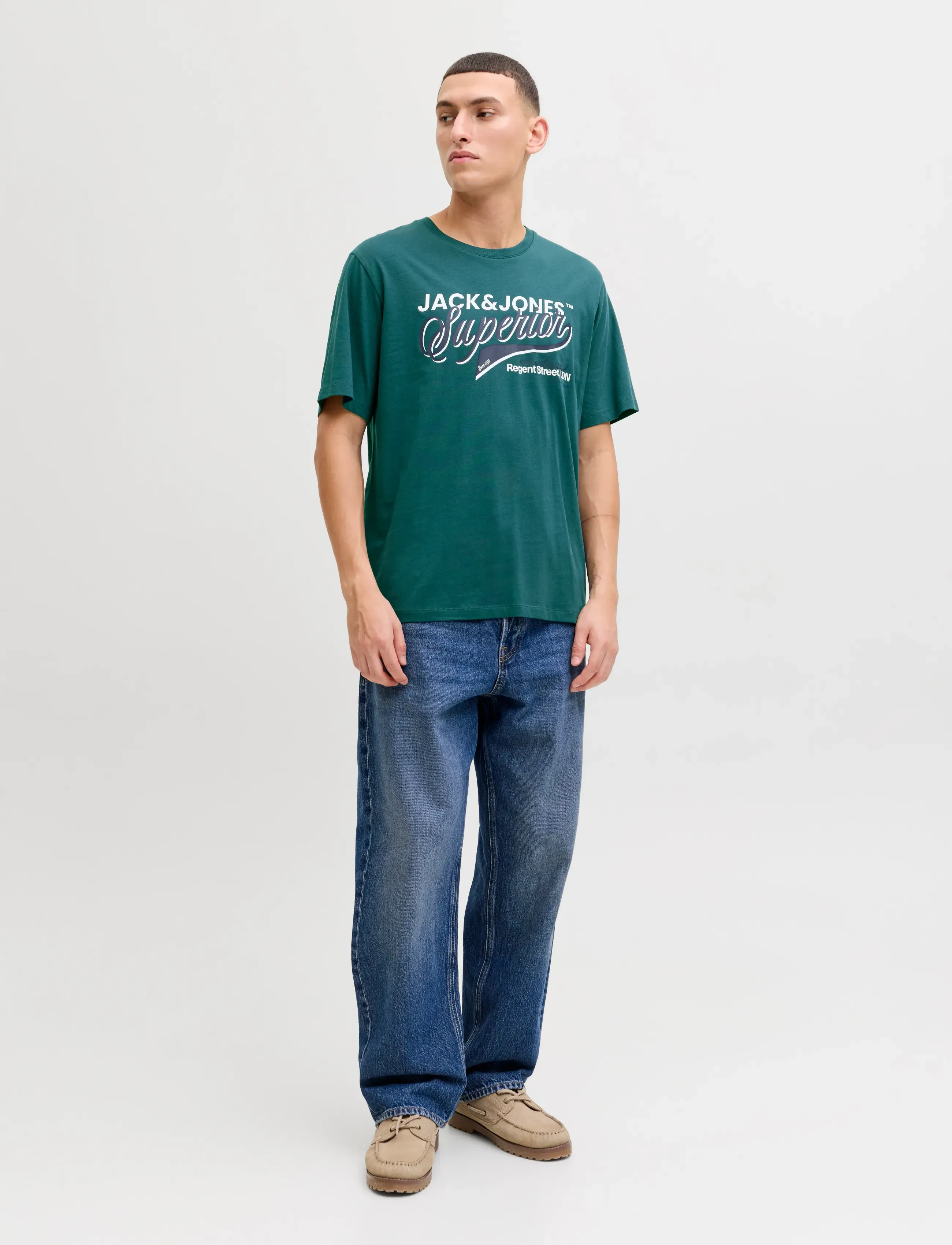 Jack & Jones - JJELOGO TEE SS O-NECK 2 COL SS26 SN - kortærmede t-shirts - atlantic deep - 3
