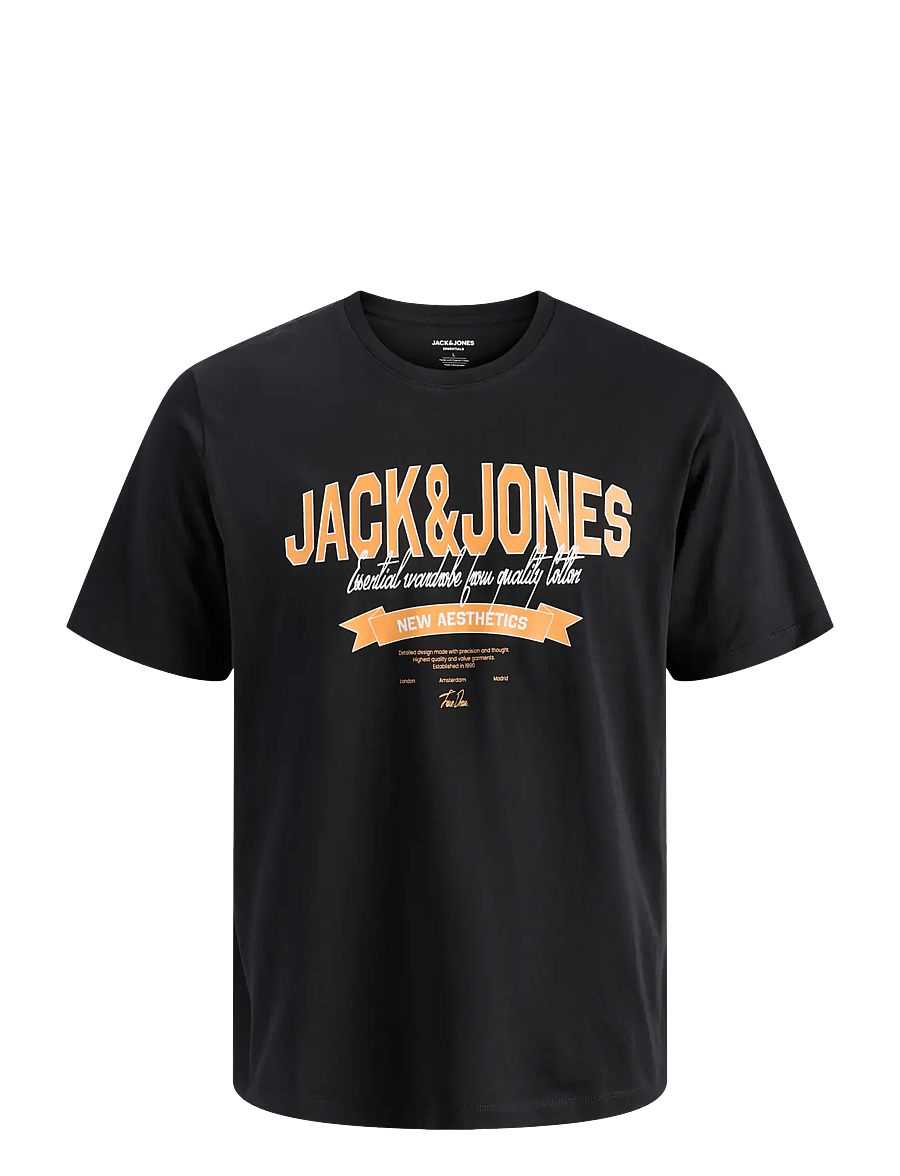 Jack & Jones - JJELOGO TEE SS O-NECK 2 COL SS26 SN - kortærmede t-shirts - black - 1