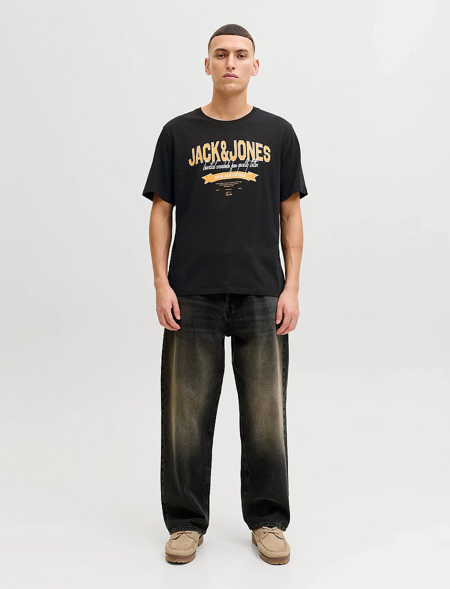 Jack & Jones - JJELOGO TEE SS O-NECK 2 COL SS26 SN - kortærmede t-shirts - black - 3