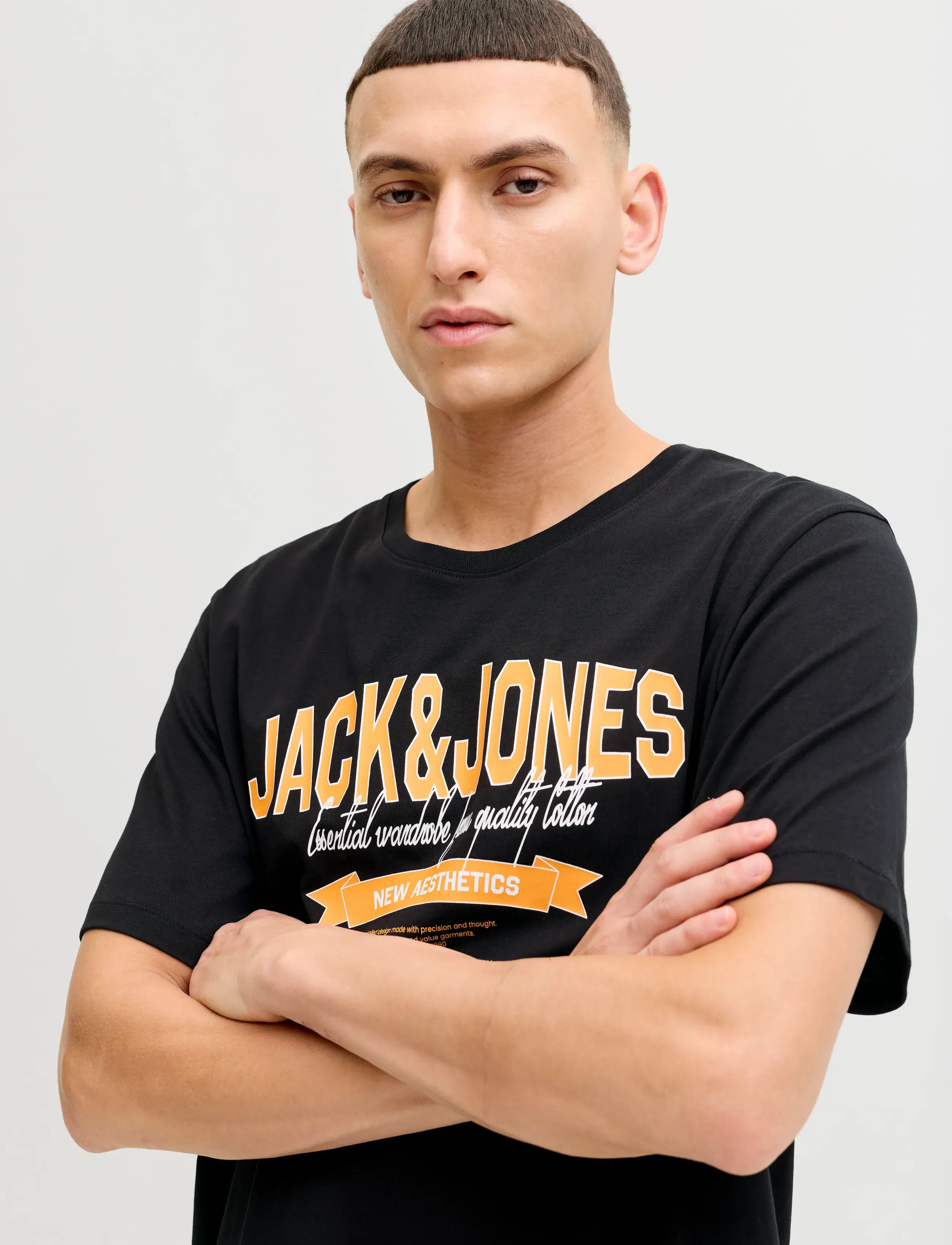 Jack & Jones - JJELOGO TEE SS O-NECK 2 COL SS26 SN - kortærmede t-shirts - black - 5