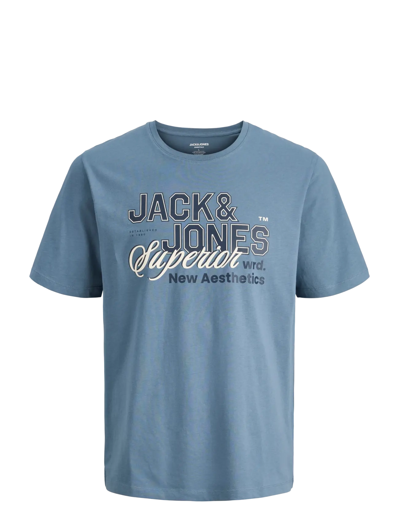 Jack & Jones - JJELOGO TEE SS O-NECK 2 COL SS26 SN - kortærmede t-shirts - blue mirage - 1