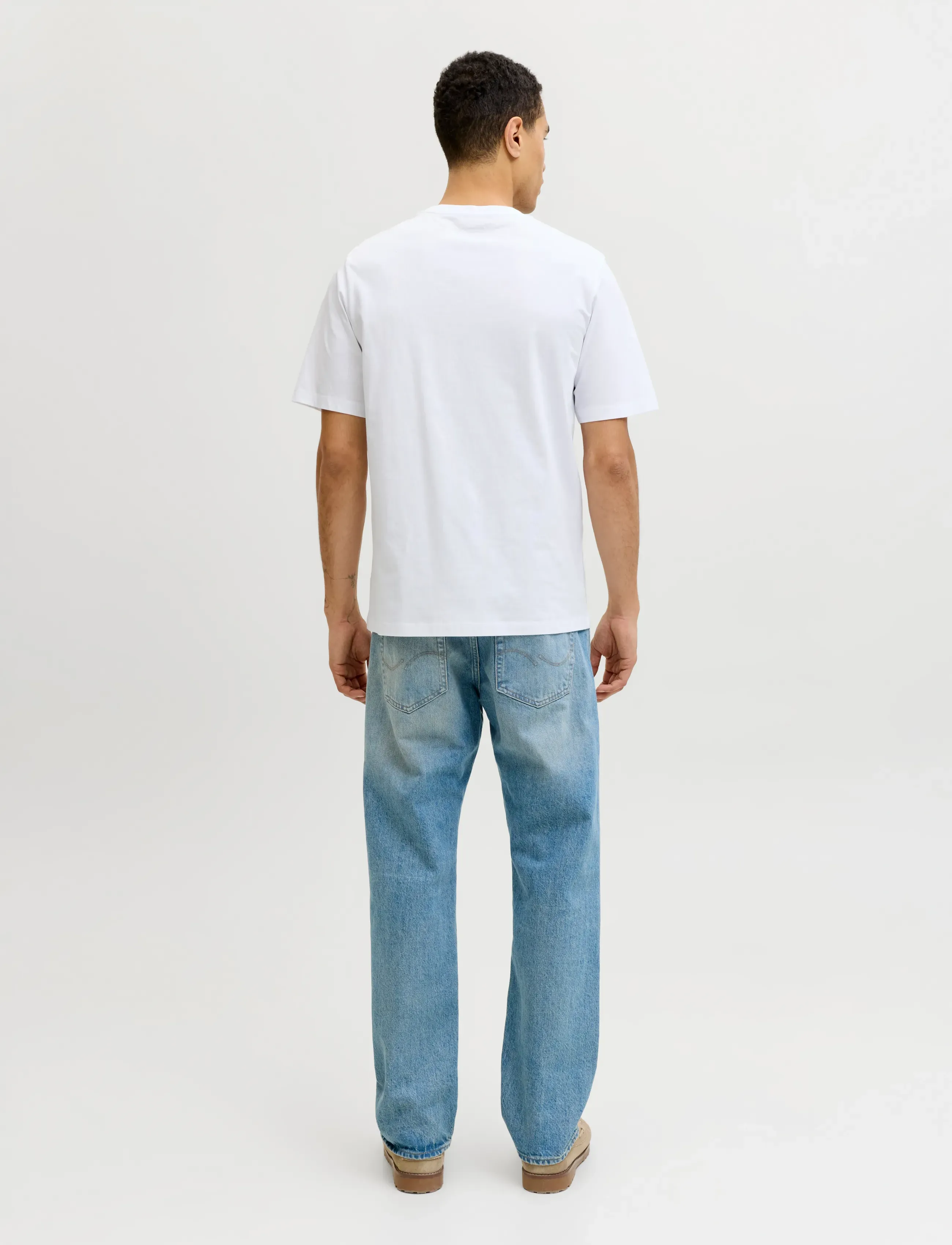 Jack & Jones - JJELOGO TEE SS O-NECK 2 COL SS26 SN - kortærmede t-shirts - bright white - 2