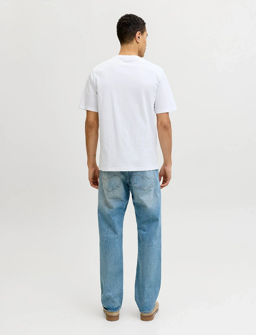 Jack & Jones - JJELOGO TEE SS O-NECK 2 COL SS26 SN - kortærmede t-shirts - bright white - 2