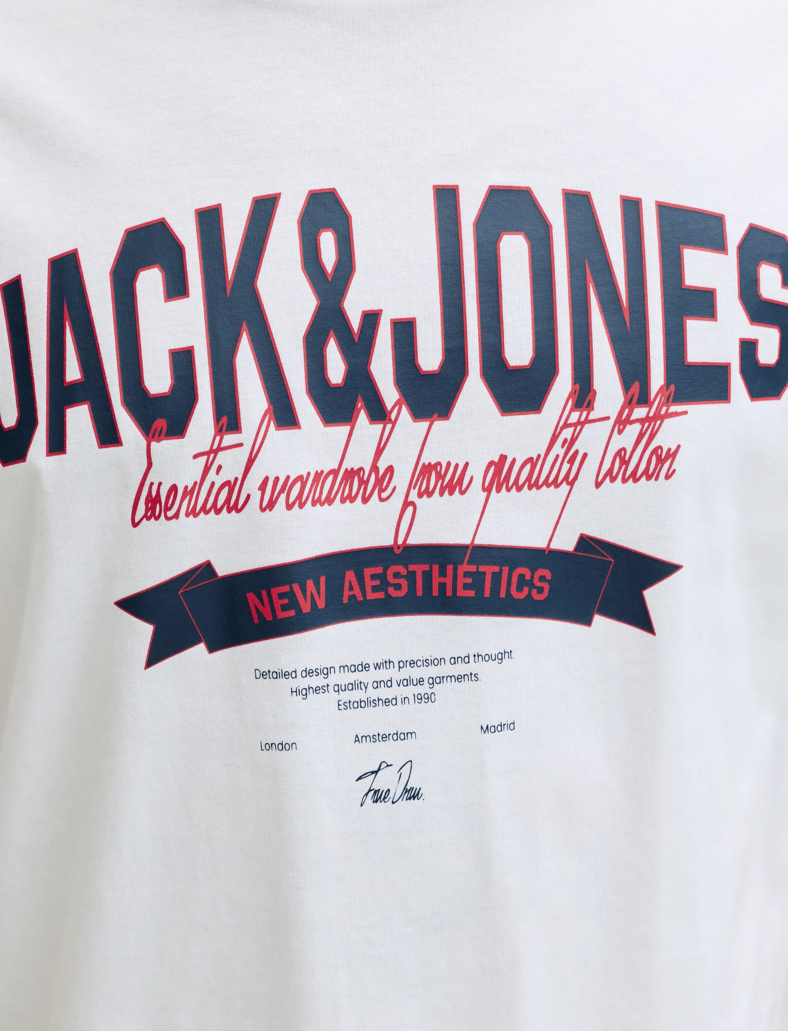 Jack & Jones - JJELOGO TEE SS O-NECK 2 COL SS26 SN - kortærmede t-shirts - bright white - 4