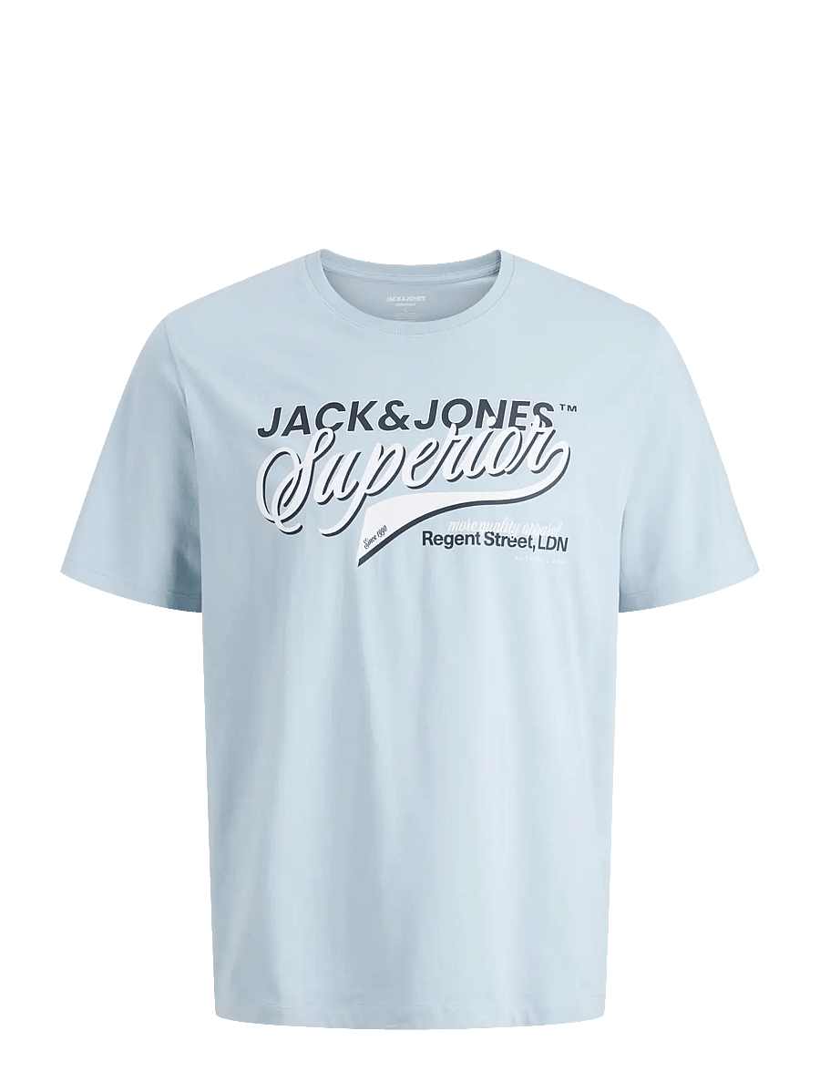 Jack & Jones - JJELOGO TEE SS O-NECK 2 COL SS26 SN - kortærmede t-shirts - celestial blue - 1