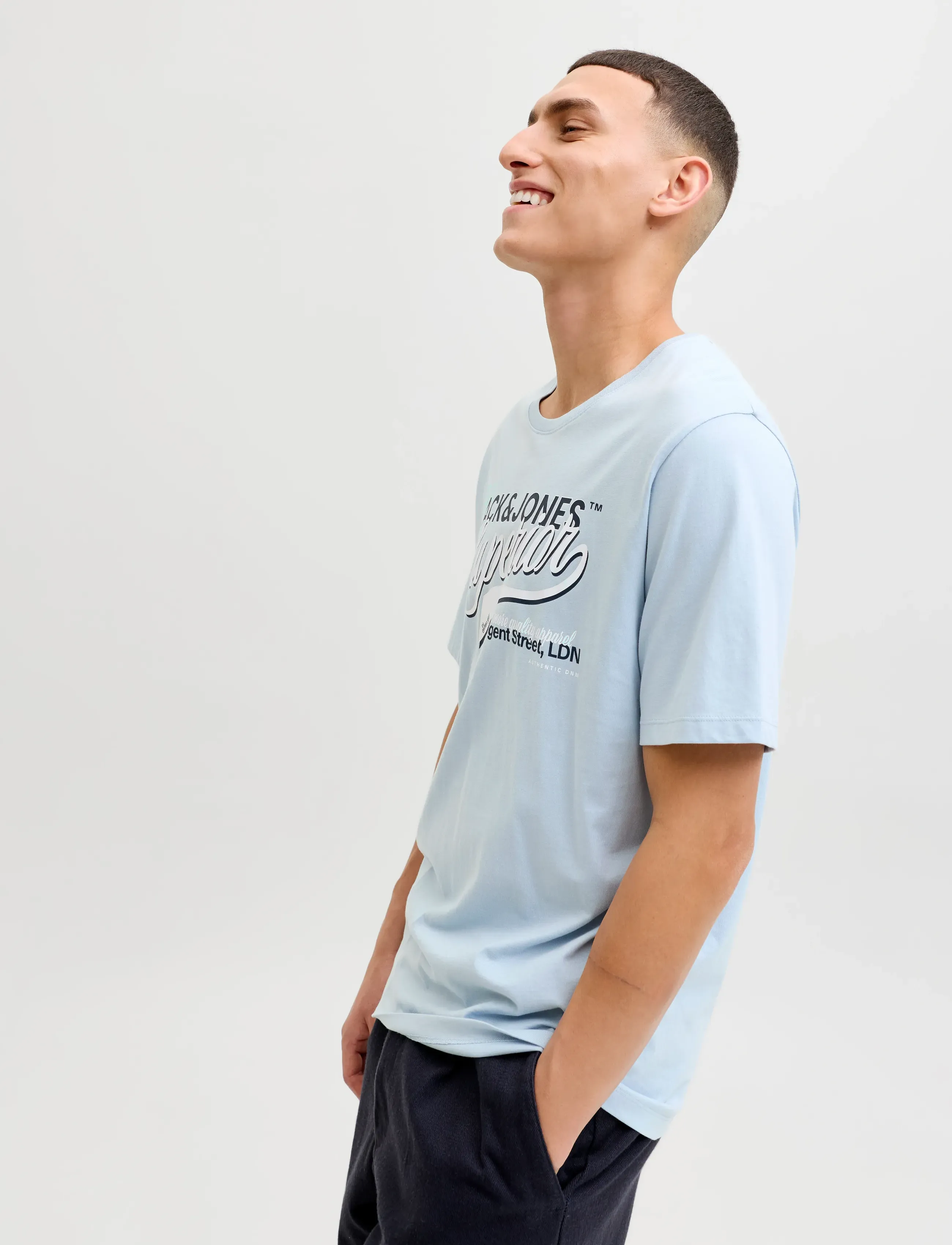 Jack & Jones - JJELOGO TEE SS O-NECK 2 COL SS26 SN - kortærmede t-shirts - celestial blue - 5