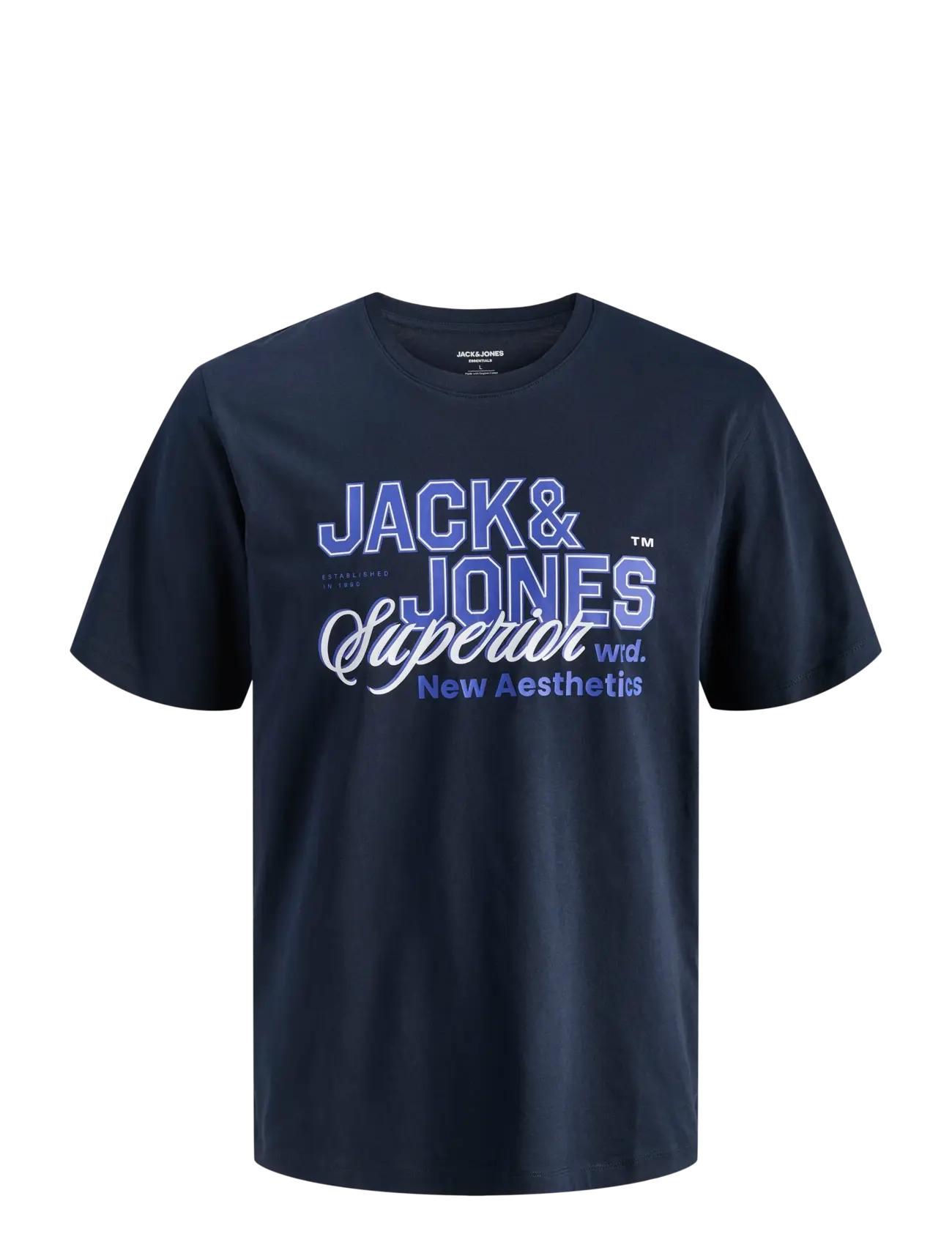 Jack & Jones - JJELOGO TEE SS O-NECK 2 COL SS26 SN - t-shirts à manches courtes - navy blazer - 1