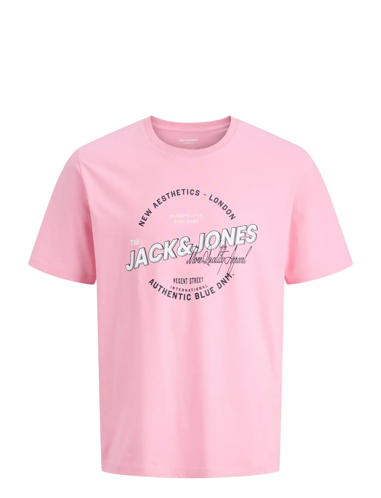 Jack & Jones JJELOGO TEE SS O-NECK 2 COL SS26 SN - T-shirts - PRISM PINK / pink/rose