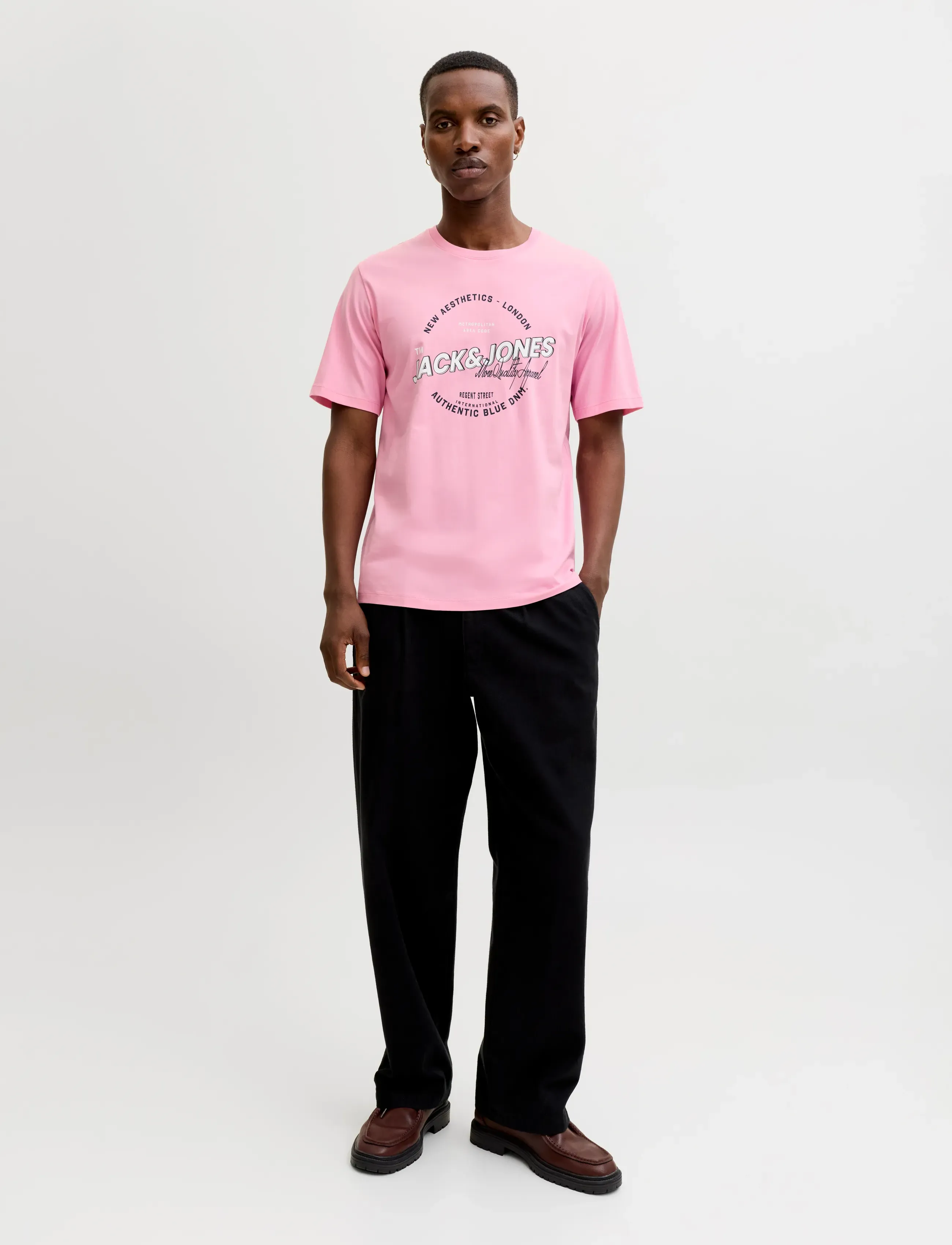 Jack & Jones - JJELOGO TEE SS O-NECK 2 COL SS26 SN - kortærmede t-shirts - prism pink - 3