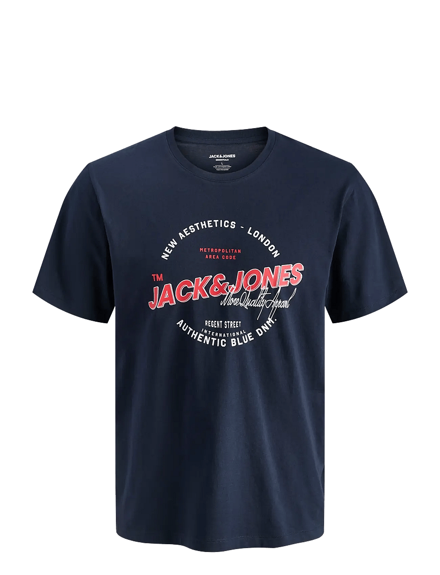 Jack & Jones - JJELOGO TEE SS O-NECK 2 COL SS26 SN - kortærmede t-shirts - sky captain - 1
