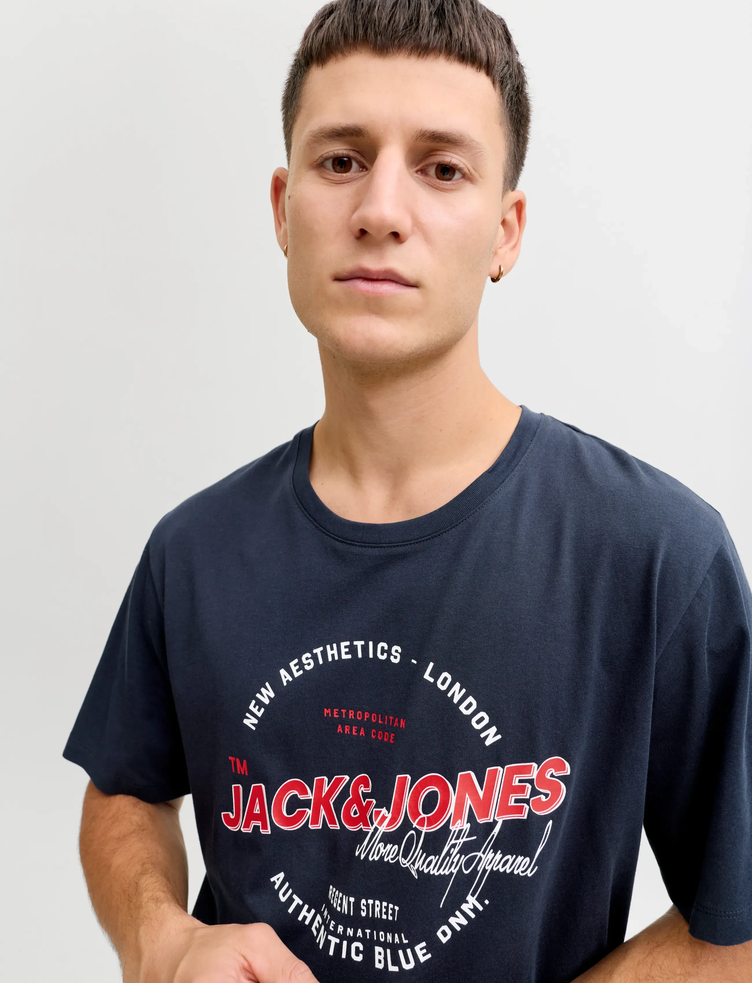 Jack & Jones - JJELOGO TEE SS O-NECK 2 COL SS26 SN - kortærmede t-shirts - sky captain - 5