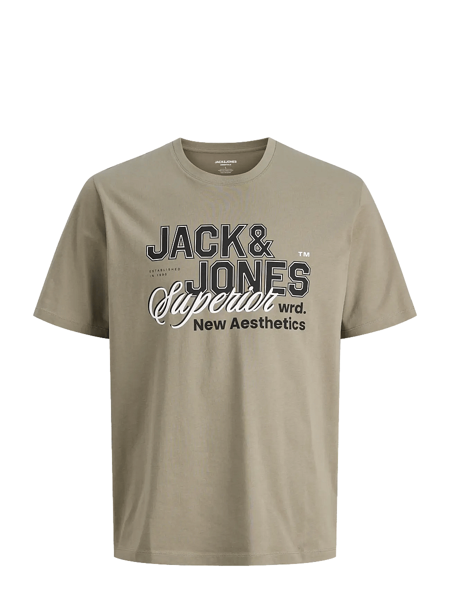 Jack & Jones - JJELOGO TEE SS O-NECK 2 COL SS26 SN - kortærmede t-shirts - vetiver - 1