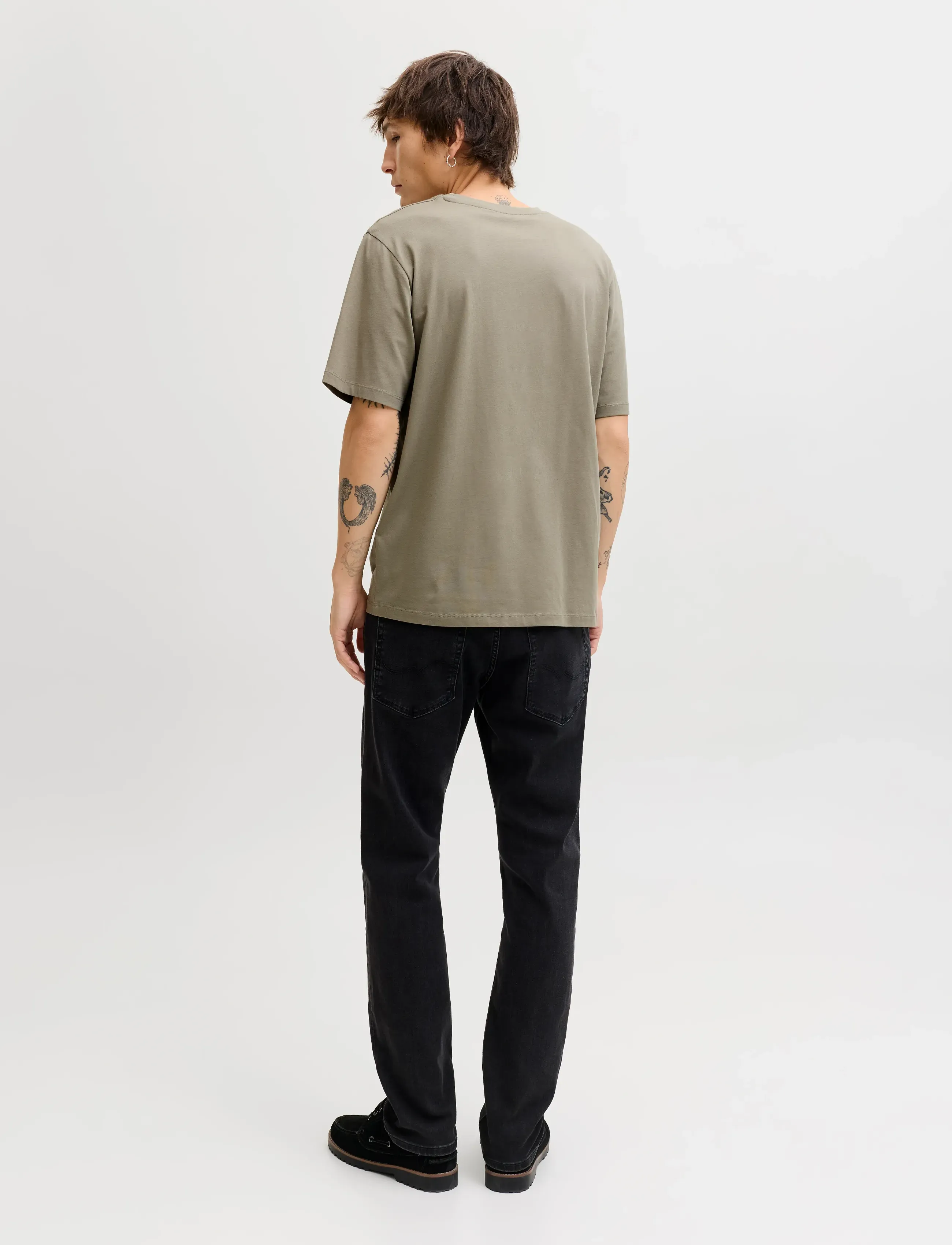 Jack & Jones - JJELOGO TEE SS O-NECK 2 COL SS26 SN - kortærmede t-shirts - vetiver - 3