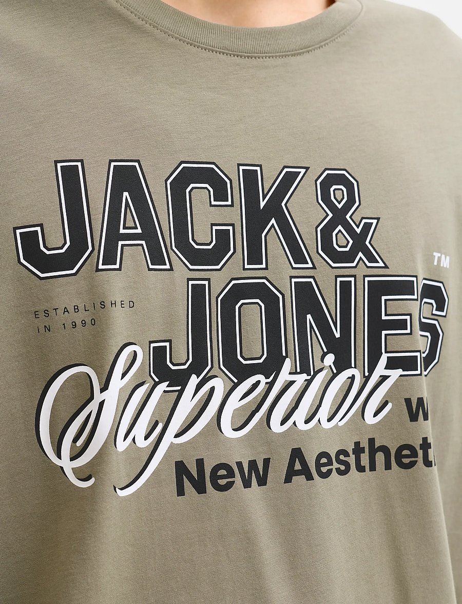 Jack & Jones - JJELOGO TEE SS O-NECK 2 COL SS26 SN - kortærmede t-shirts - vetiver - 5