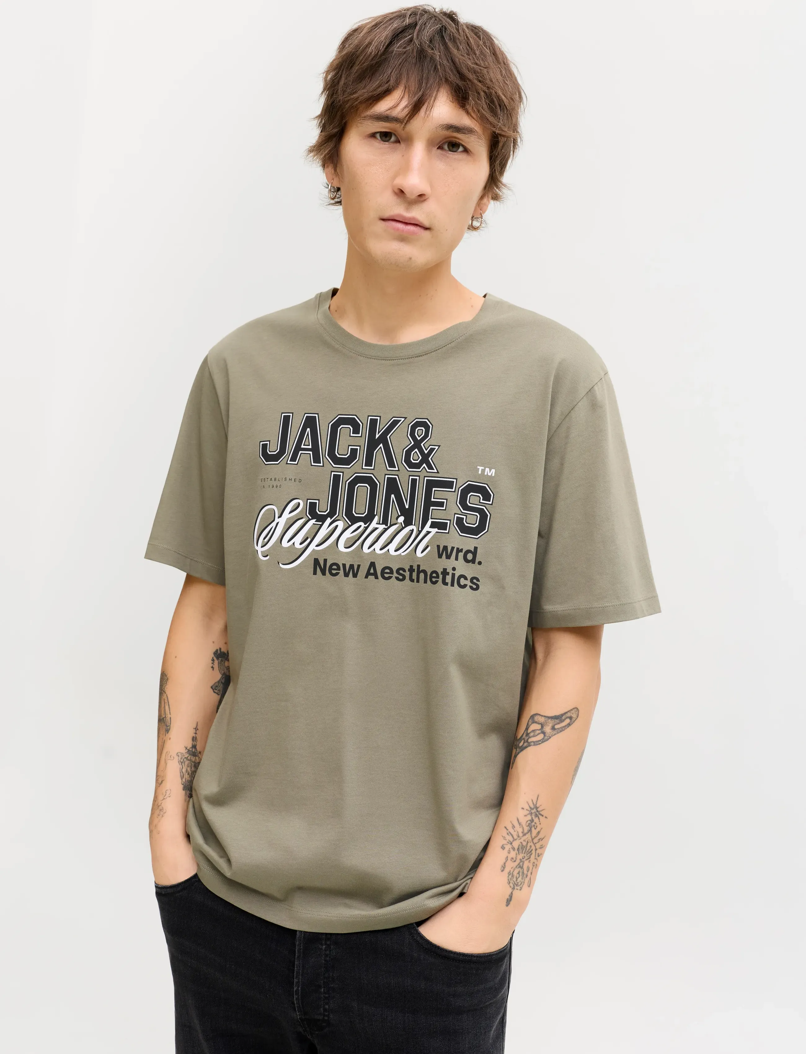 JACK & JONES Jjelogo Tee Ss O-Neck 2 Col Ss26 Sn t-shirts med tryck herr – bild 5