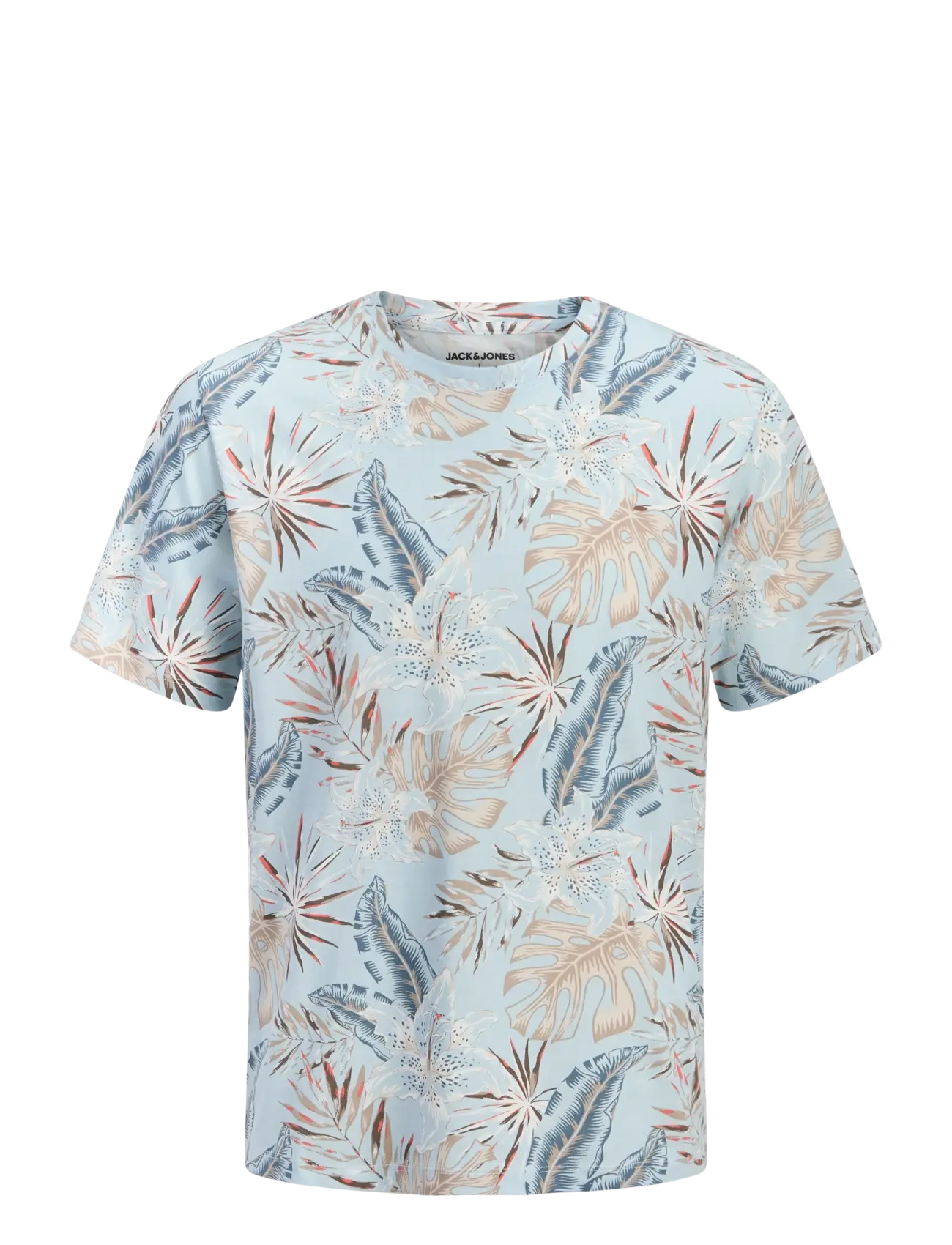 Jack & Jones JJHONOLULU AOP TEE SS CREW NECK - T-shirts - CELESTIAL BLUE / blue