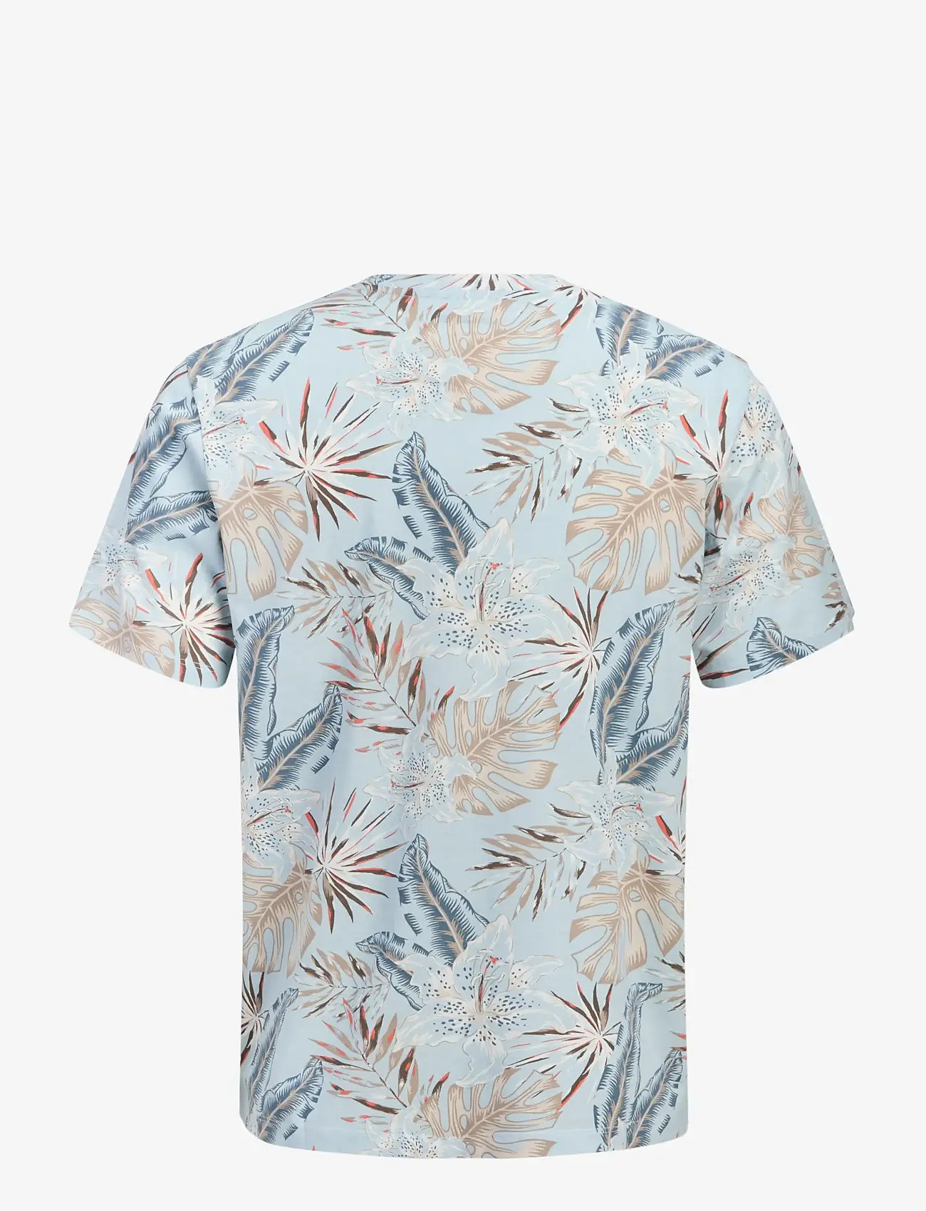 Jack & Jones - JJHONOLULU AOP TEE SS CREW NECK - lühikeste varrukatega t-särgid - celestial blue - 2