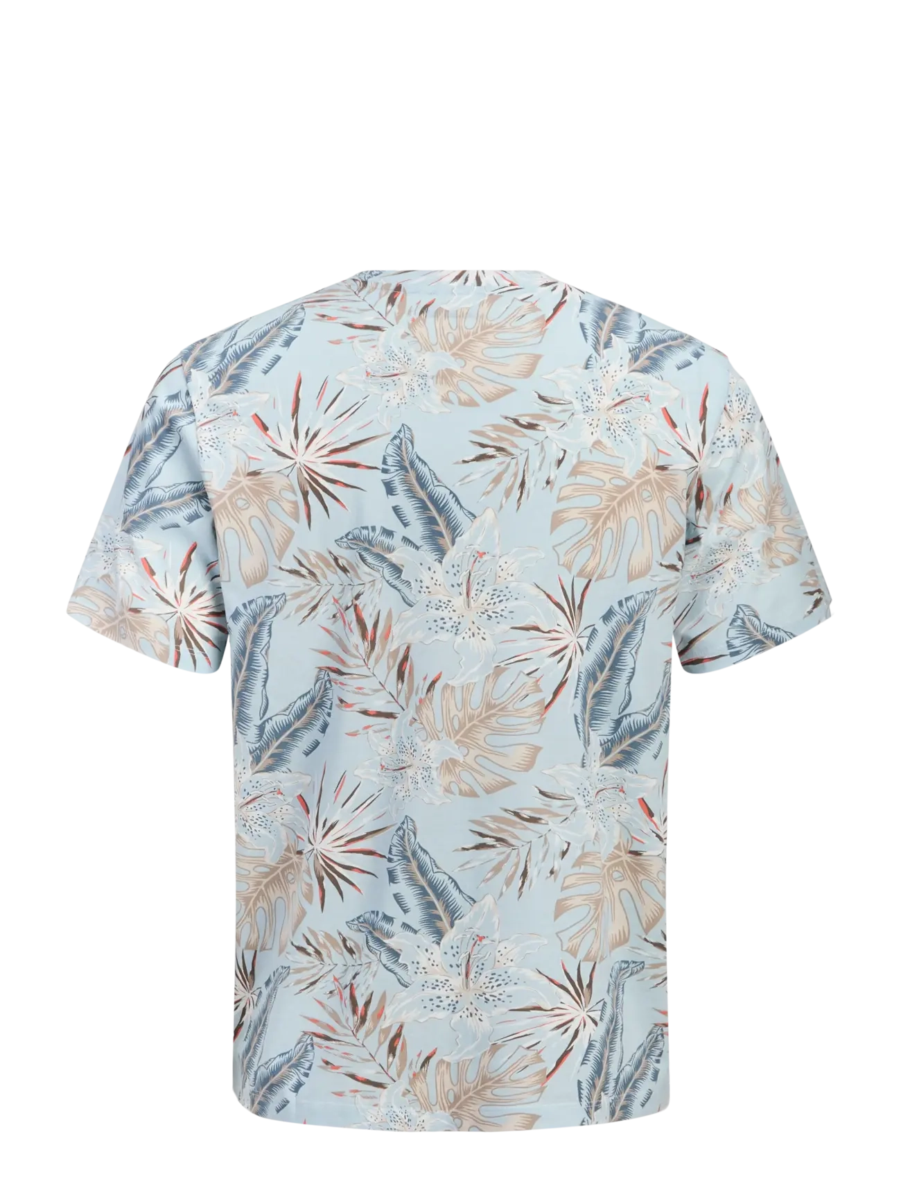 Jack & Jones - JJHONOLULU AOP TEE SS CREW NECK - short-sleeved t-shirts - celestial blue - 2