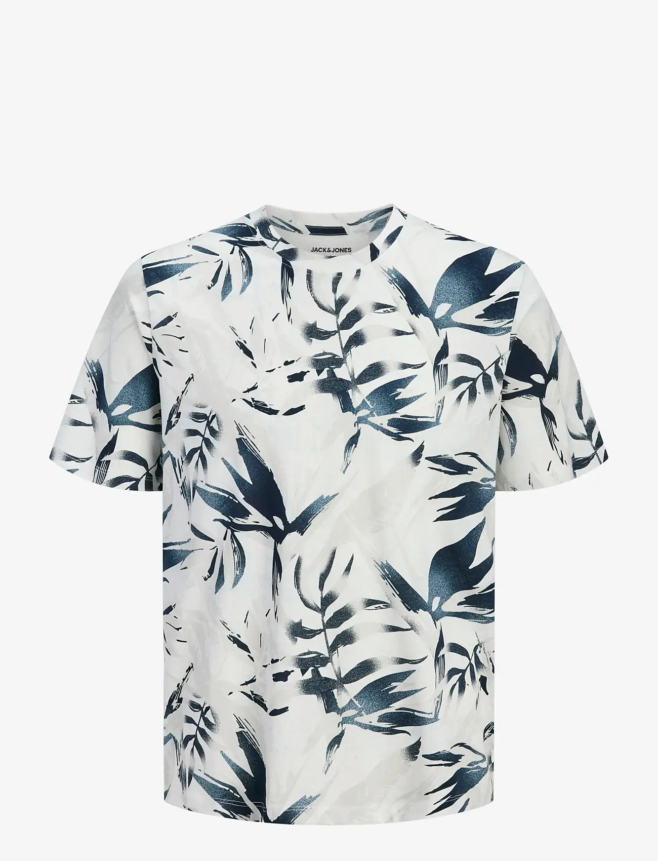 Jack & Jones - JJHONOLULU AOP TEE SS CREW NECK - lühikeste varrukatega t-särgid - cloud dancer - 1