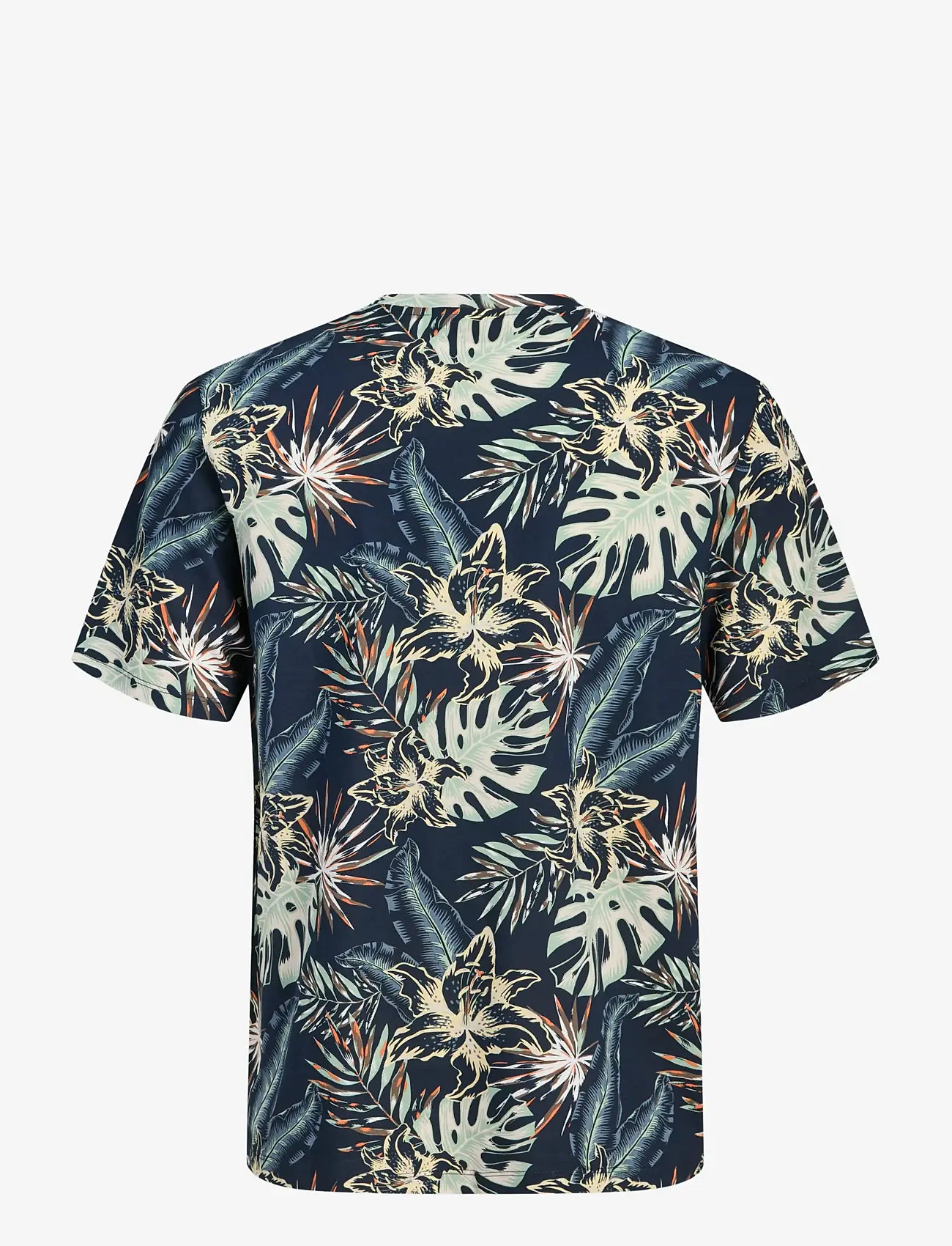 Jack & Jones - JJHONOLULU AOP TEE SS CREW NECK - kurzärmelig - navy blazer - 2