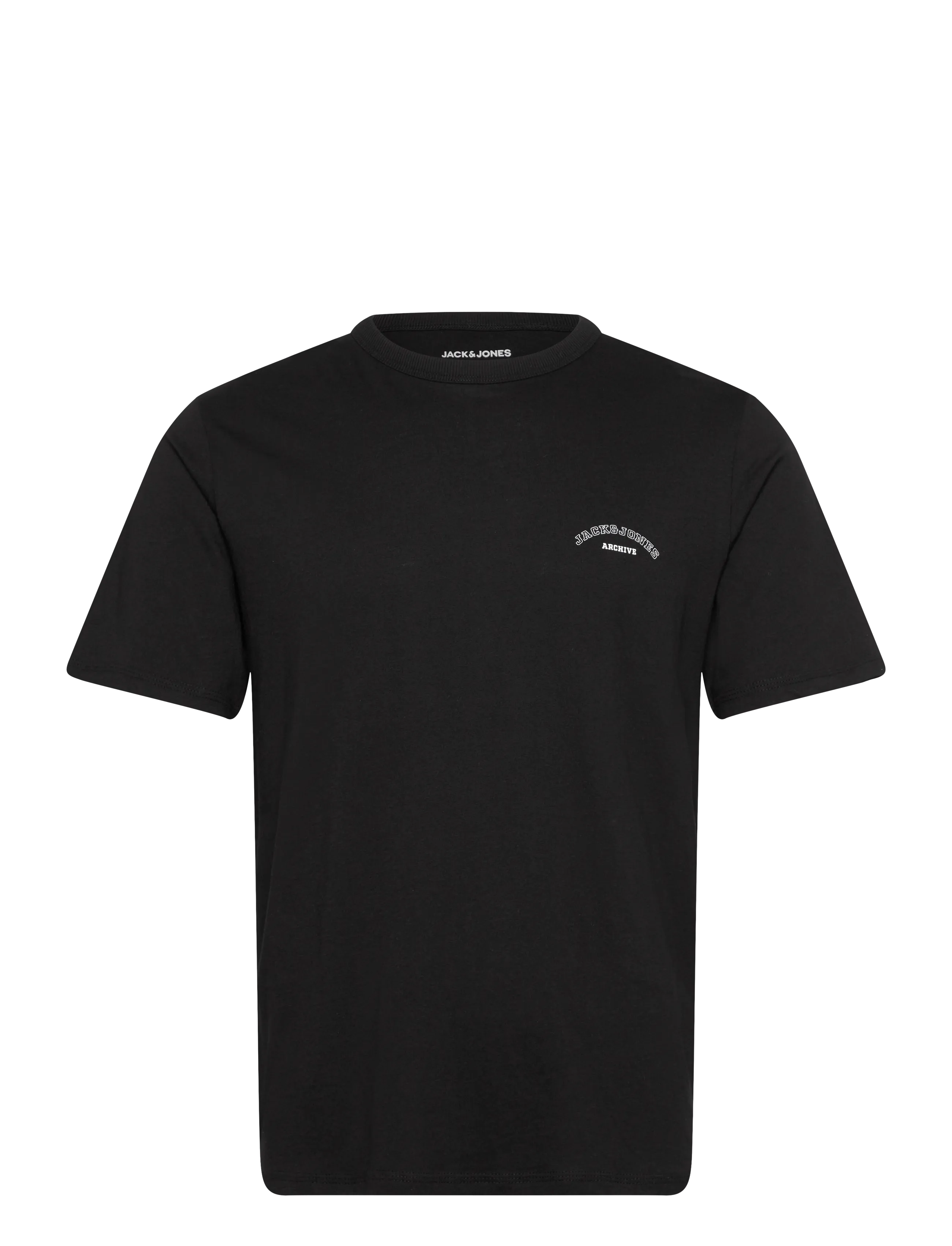 Jack & Jones JJCOLLEGE LOGO TEE SS CREW NECK - Letzte Chance - BLACK / black