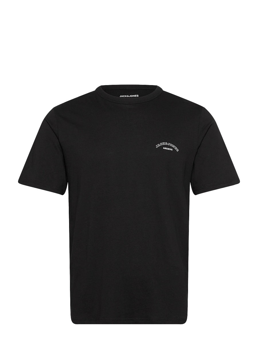 Jack & Jones - JJCOLLEGE LOGO TEE SS CREW NECK - kortærmede t-shirts - black - 1