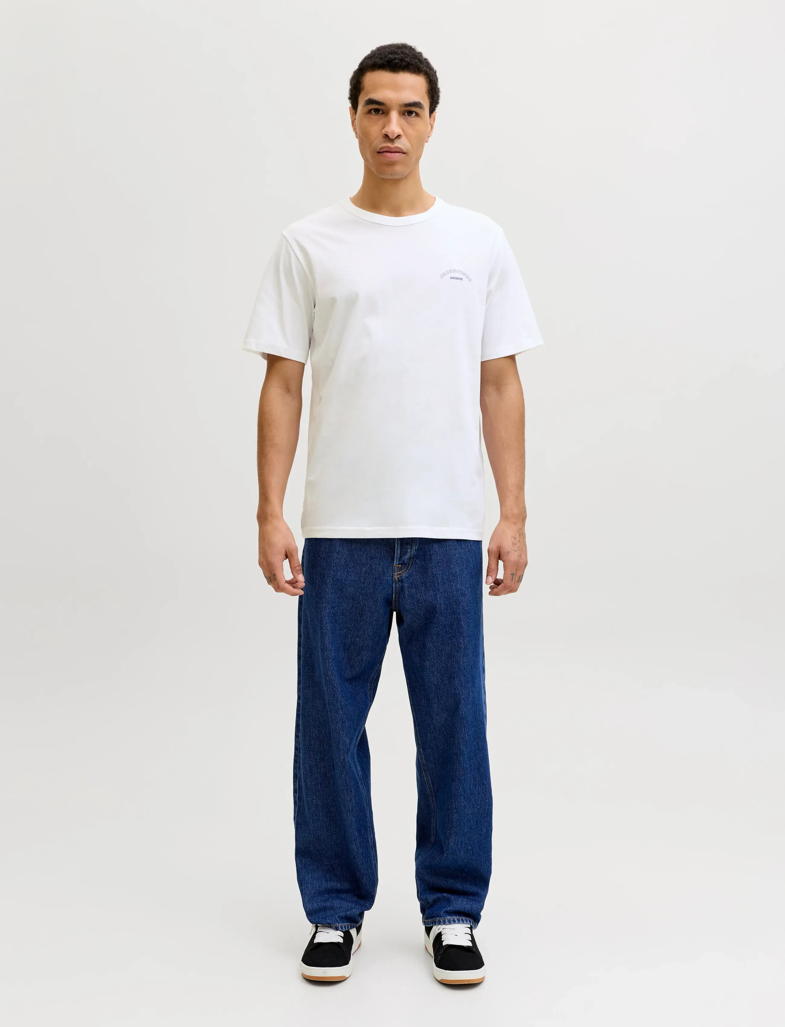 Jack & Jones - JJCOLLEGE LOGO TEE SS CREW NECK - bright white - 4