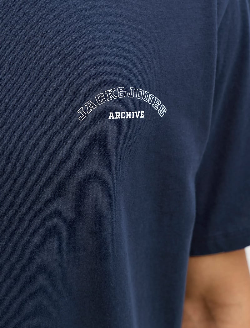 Jack & Jones - JJCOLLEGE LOGO TEE SS CREW NECK - kurzärmelig - navy blazer - 5