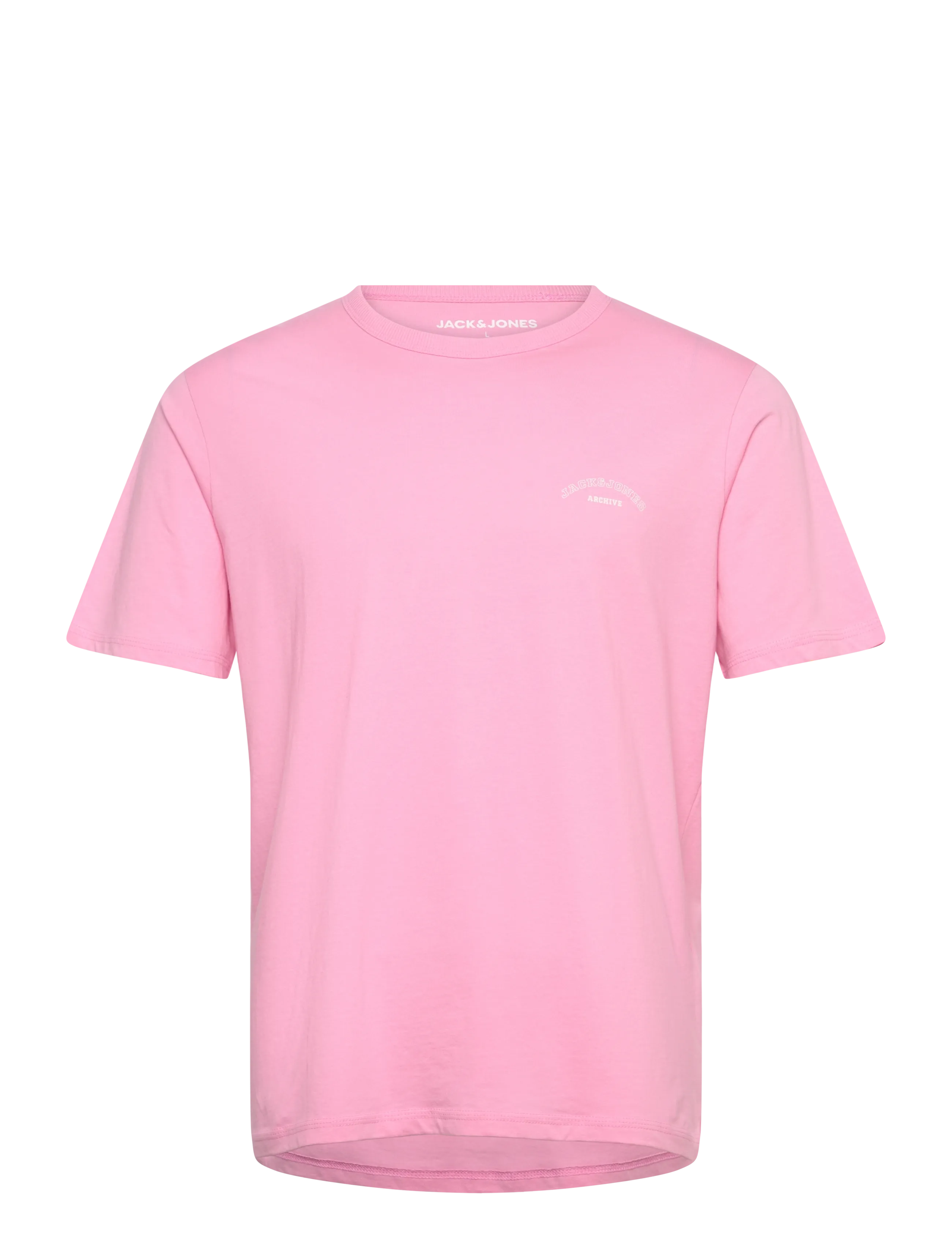 Jack & Jones JJCOLLEGE LOGO TEE SS CREW NECK - T-Shirts - PRISM PINK / pink/rose