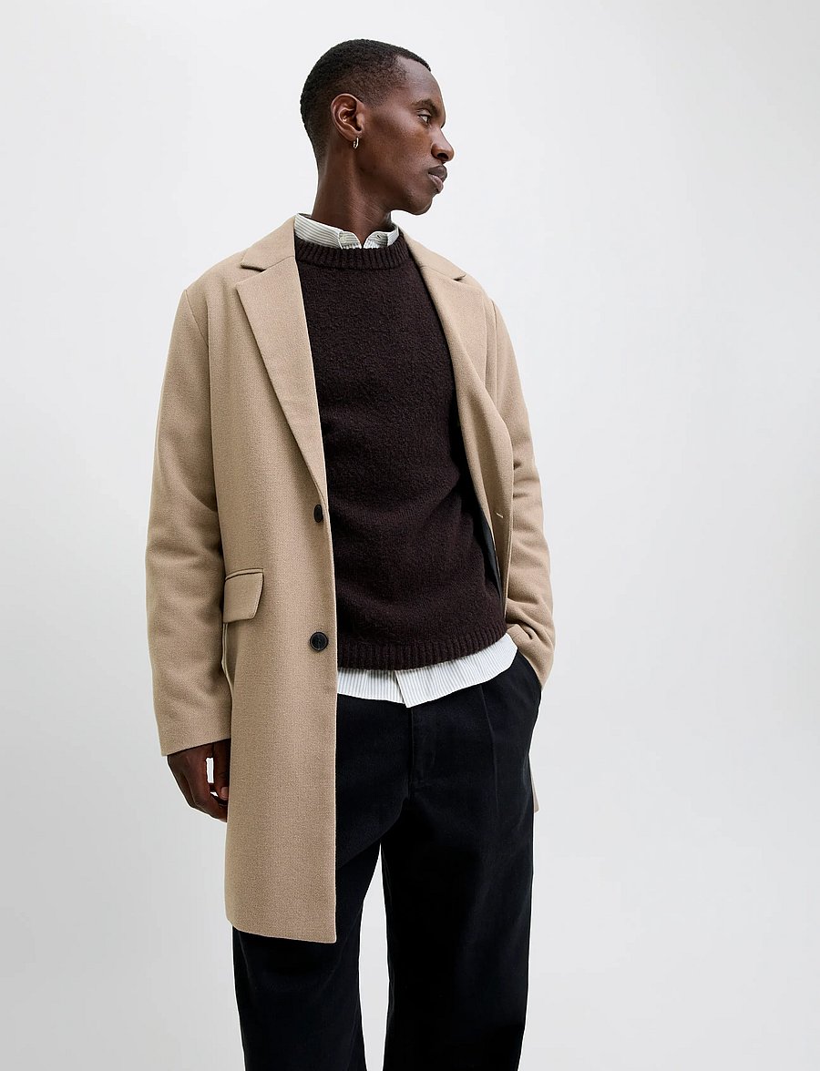 Jack & Jones - JJEHARRIS COAT SN - wollmäntel - greige - 5