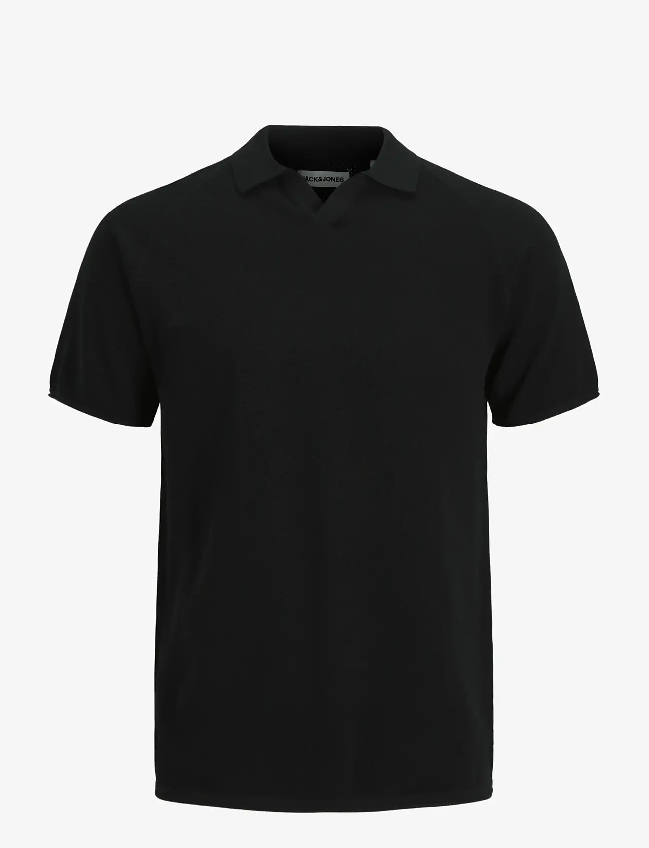 Jack & Jones - JJHILL KNIT SPLIT NECK SS26 - laveste priser - black - 1