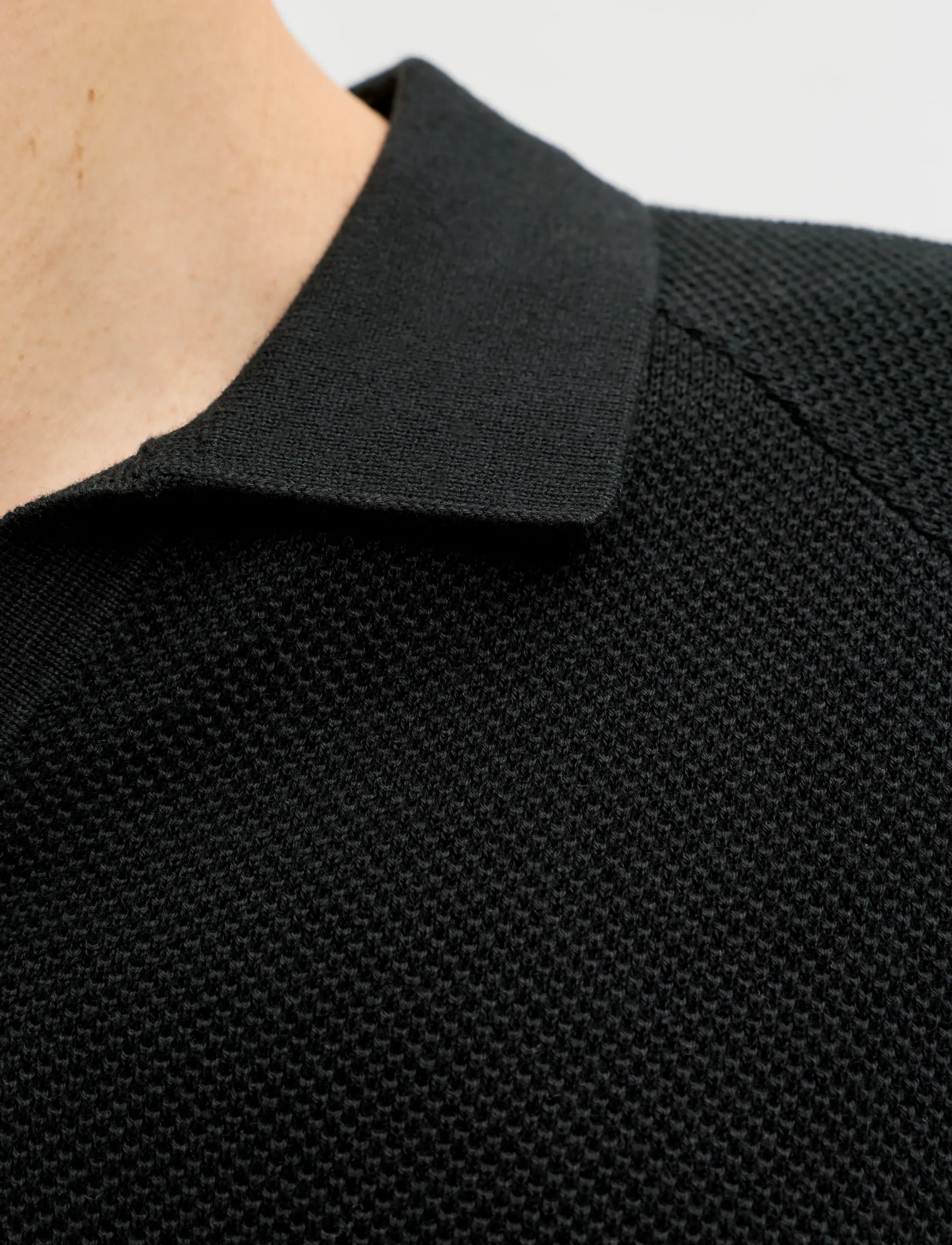 Jack & Jones - JJHILL KNIT SPLIT NECK SS26 - kudumid - black - 4