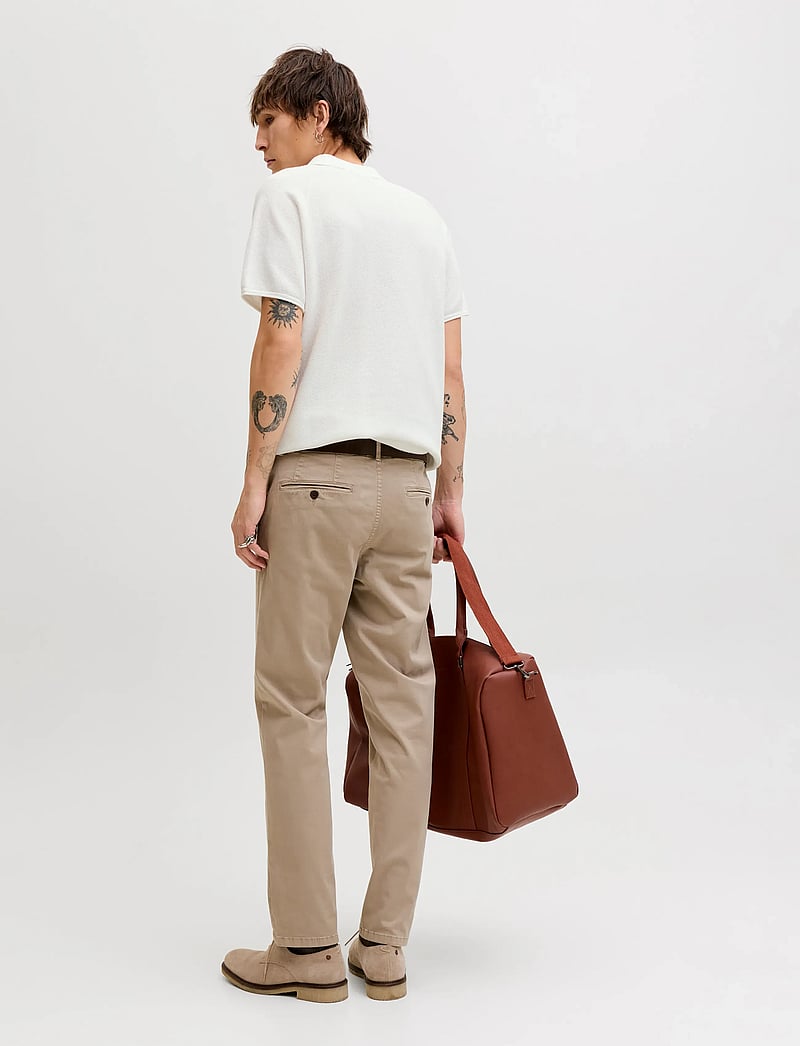 Jack & Jones - JJHILL KNIT SPLIT NECK SS26 - stickade pikéer - cloud dancer - 2