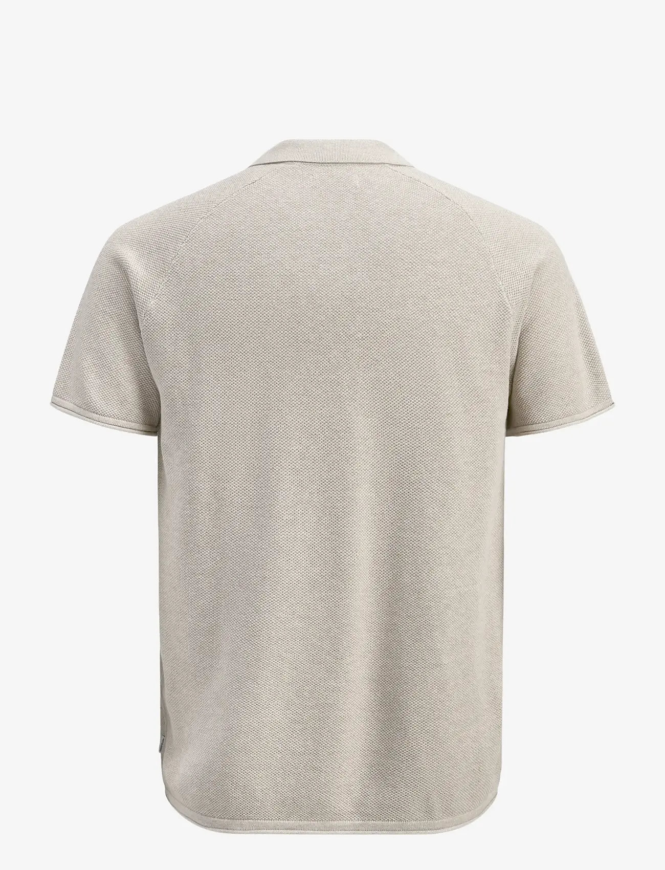 Jack & Jones - JJHILL KNIT SPLIT NECK SS26 - polostrik - oatmeal - 2