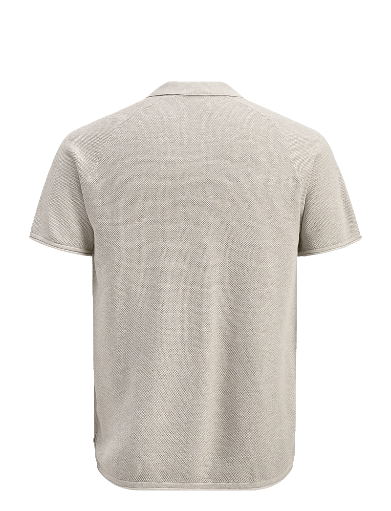 Jack & Jones - JJHILL KNIT SPLIT NECK SS26 - polostrik - oatmeal - 2