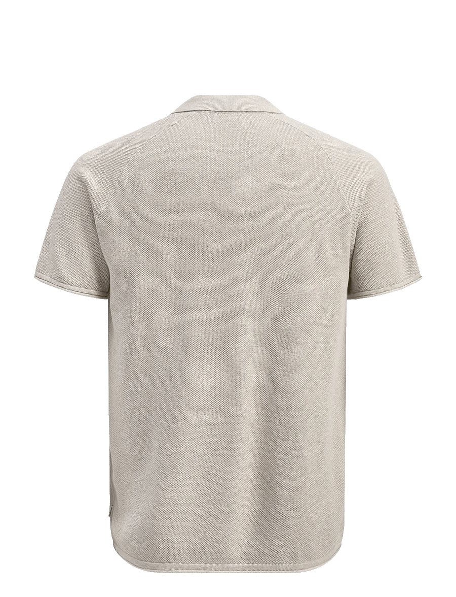 Jack & Jones - JJHILL KNIT SPLIT NECK SS26 - gestrickte polohemden - oatmeal - 2
