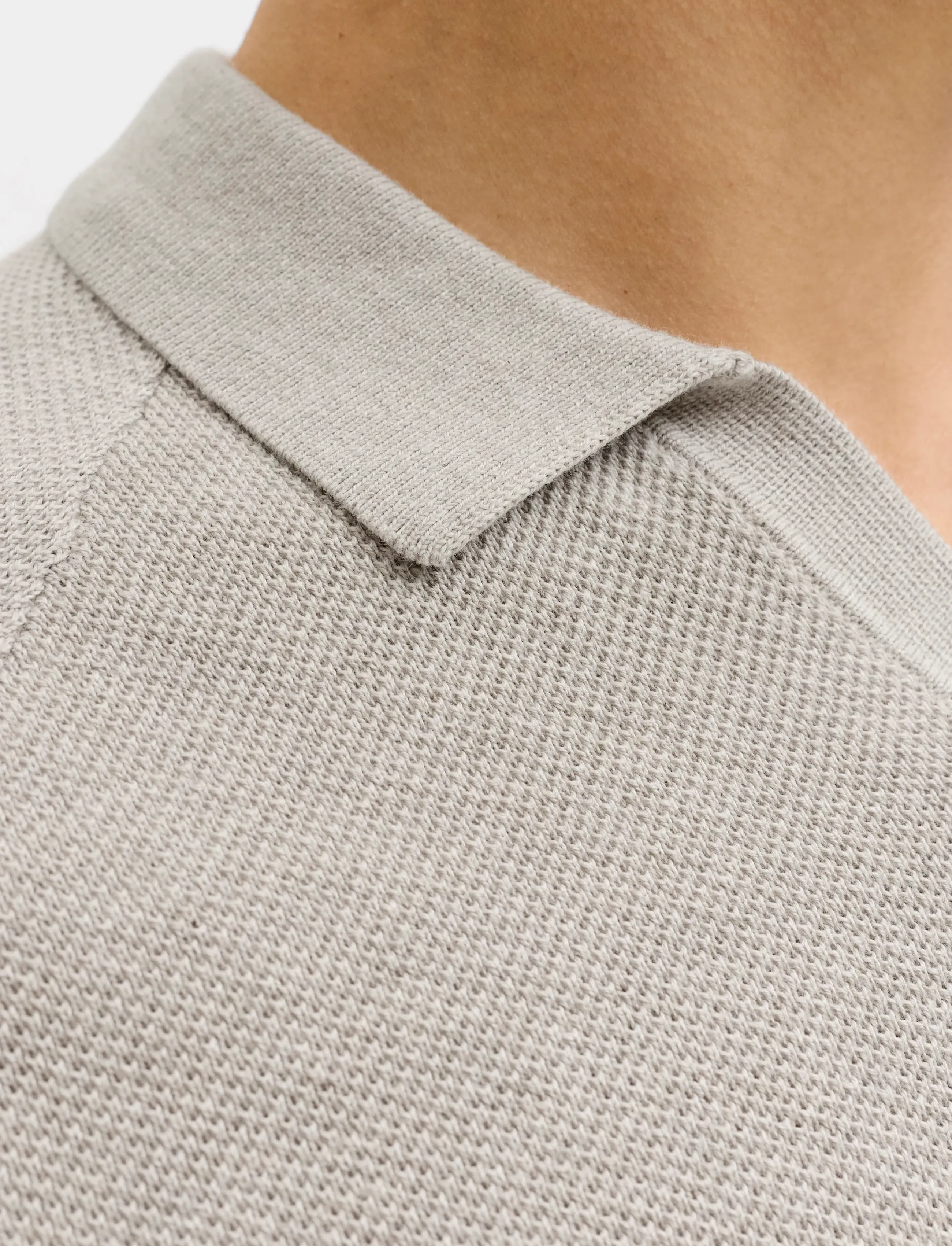 JACK & JONES Jjhill Knit Split Neck Ss26 t-shirts - bas herr – bild 6