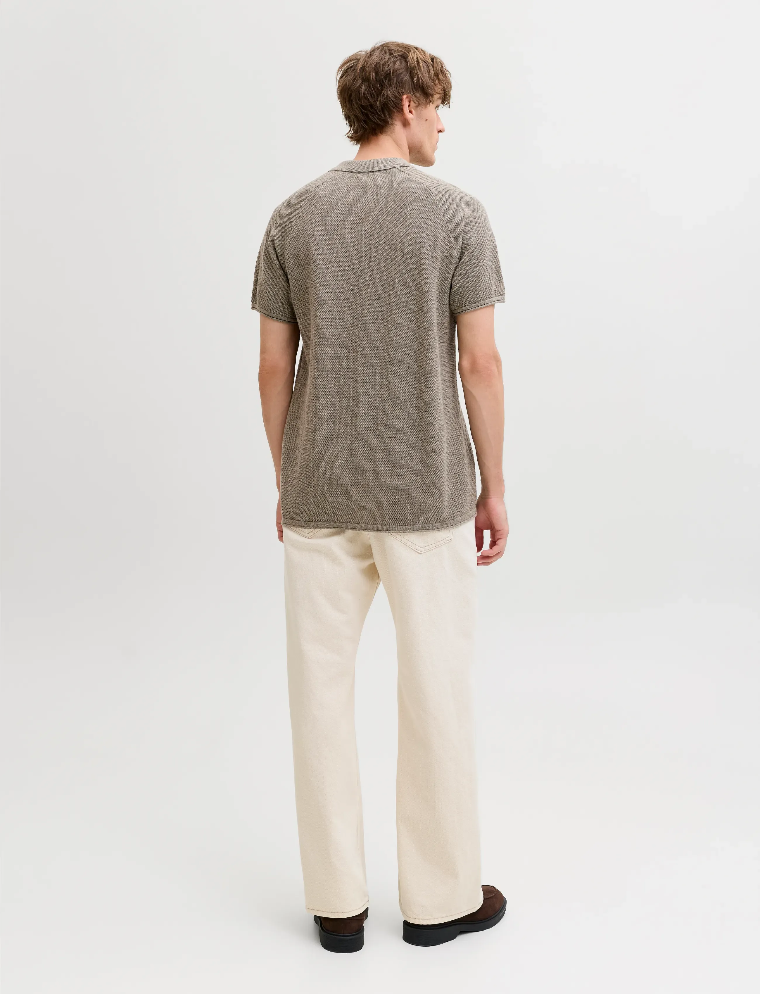 Jack & Jones - JJHILL KNIT SPLIT NECK SS26 - gestrickte polohemden - vetiver - 2