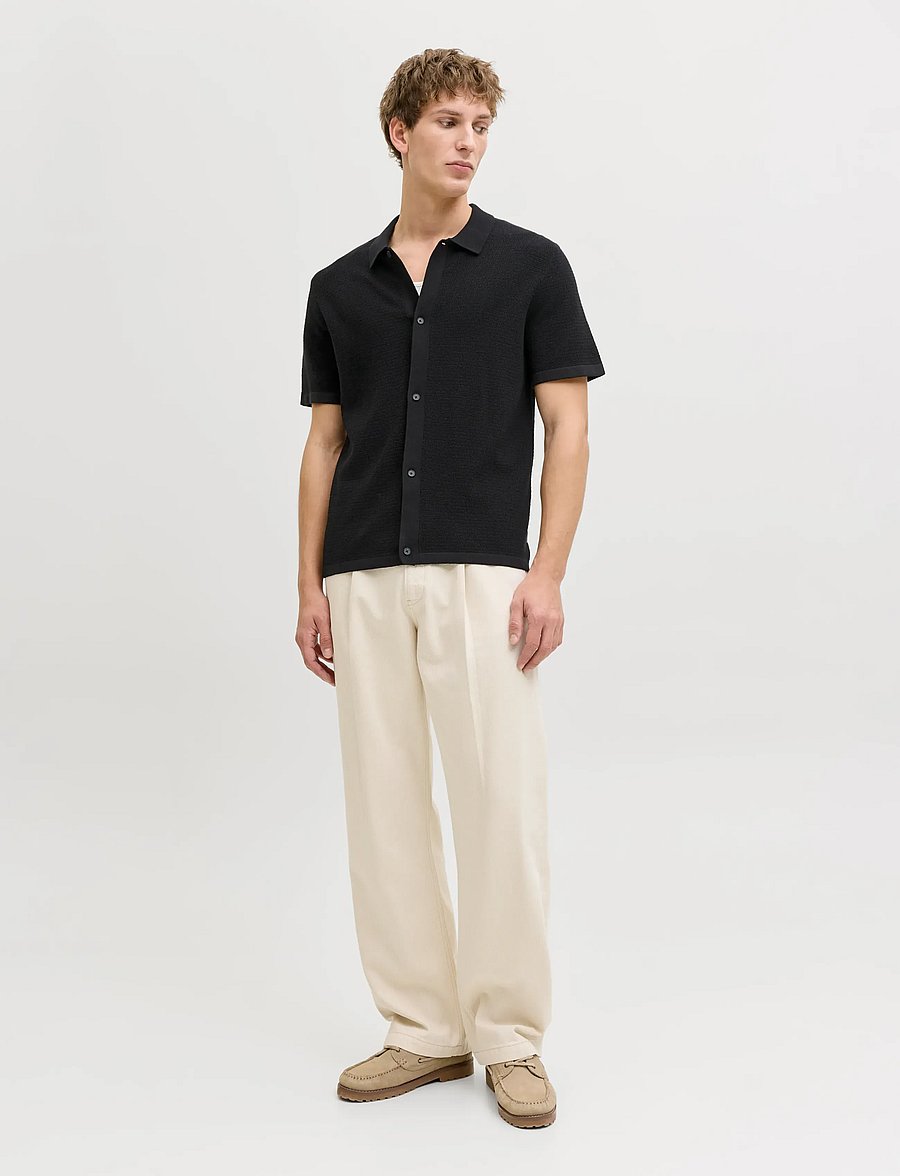 Jack & Jones - JJEGEORGE KNIT SHIRT SS SN - polostrik - black - 3