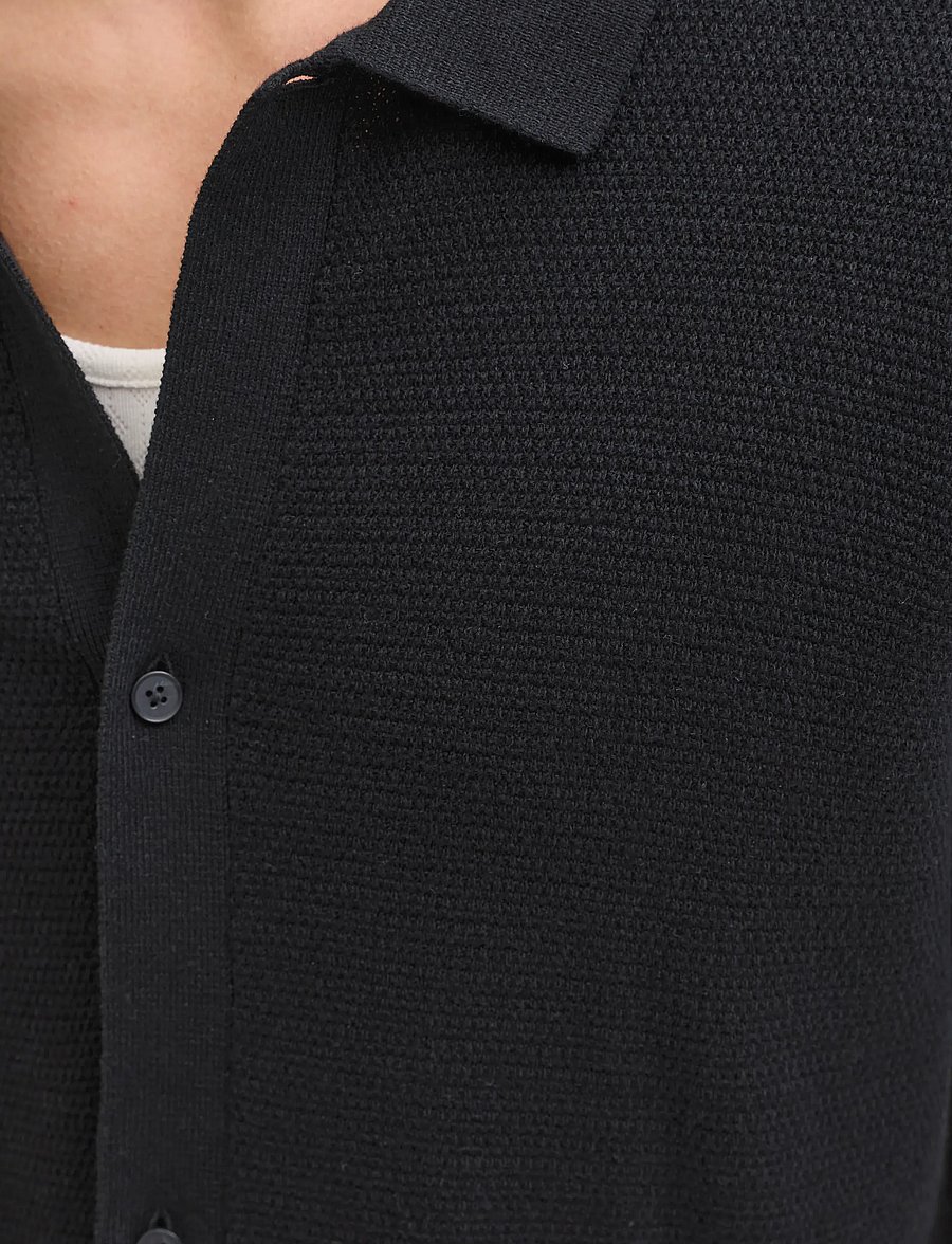 Jack & Jones - JJEGEORGE KNIT SHIRT SS SN - polostrik - black - 4