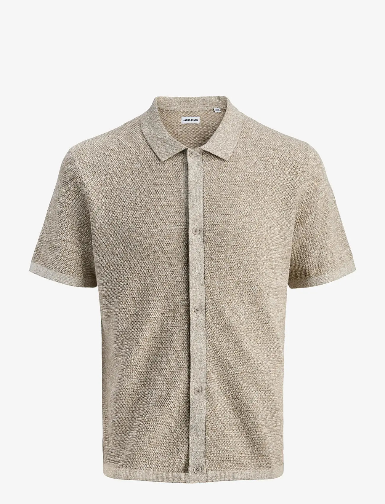 Jack & Jones - JJEGEORGE KNIT SHIRT SS SN - stickade pikéer - coriander - 1