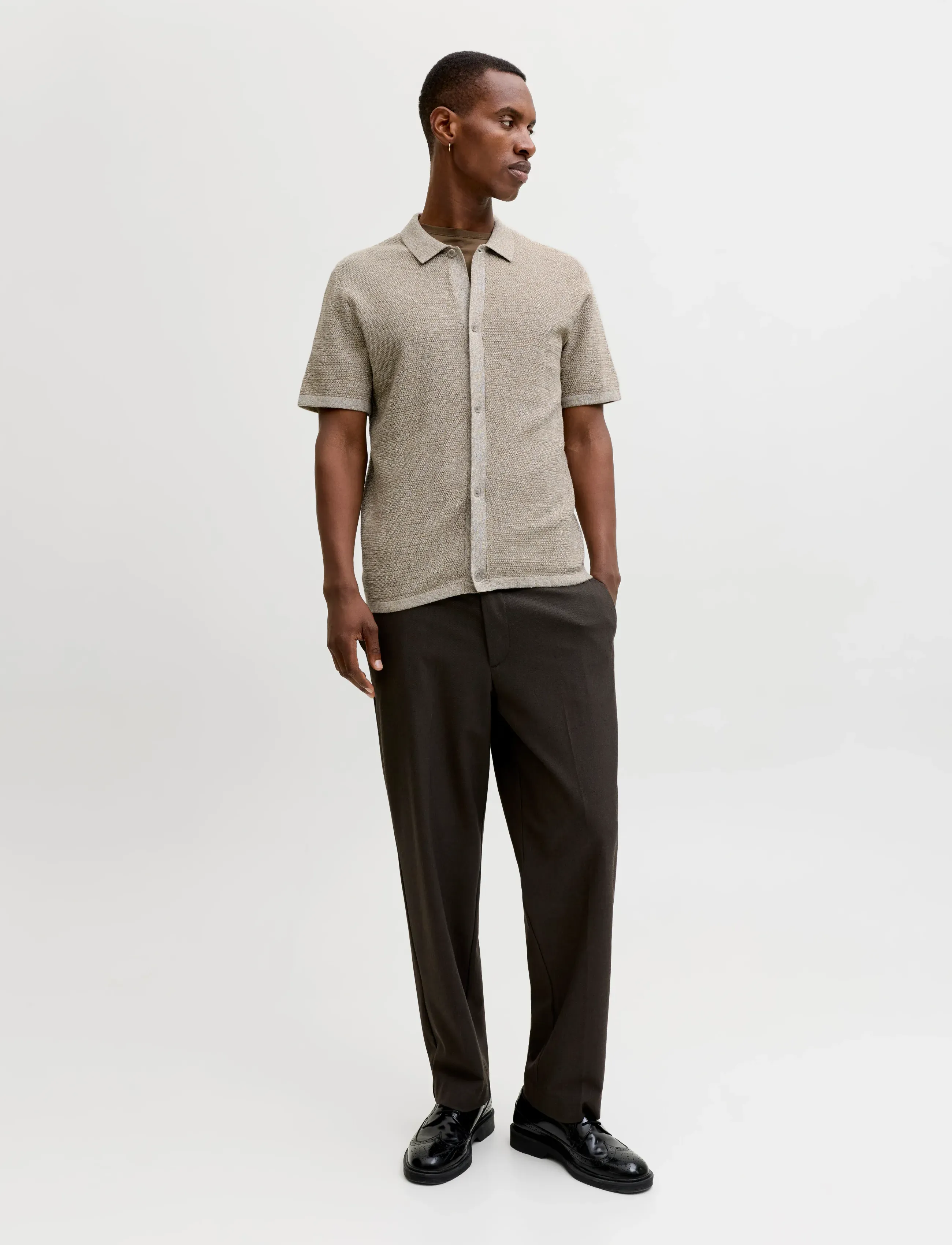 Jack & Jones - JJEGEORGE KNIT SHIRT SS SN - polostrik - coriander - 4