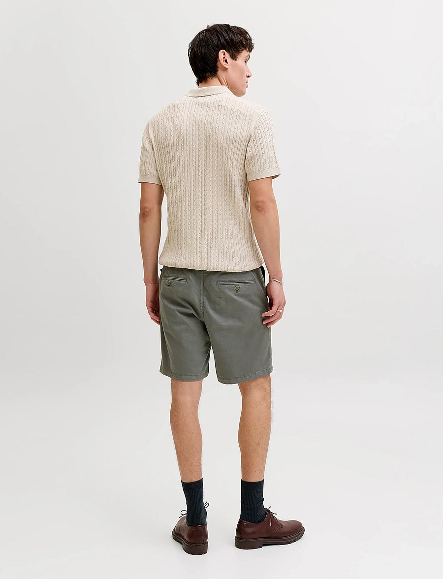Jack & Jones - JJEEMIL KNIT CABLE POLO SS LN - polostrik - oatmeal - 3