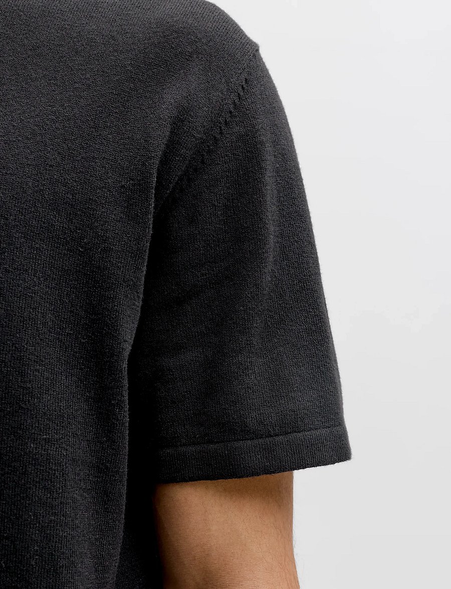 Jack & Jones - JJEEMIL KNIT ZIP POLO SS SN - polostrik - black - 4