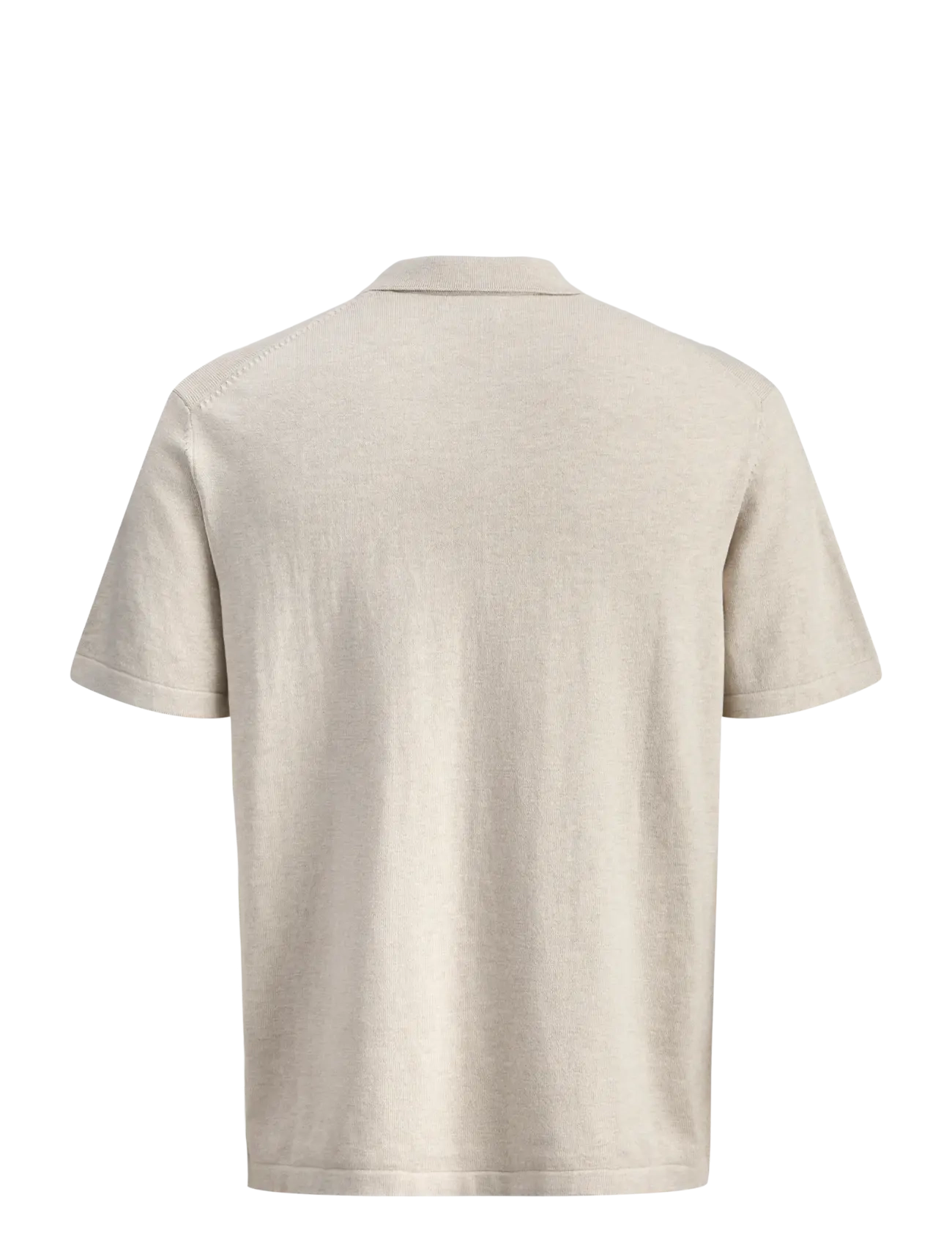 Jack & Jones - JJEEMIL KNIT ZIP POLO SS SN - polostrik - oatmeal - 2