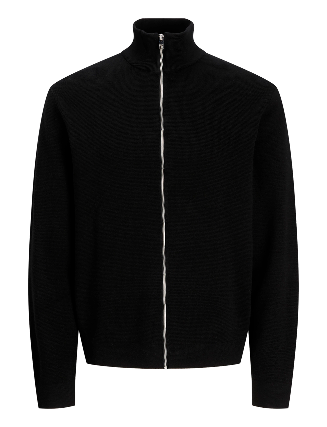 Jack & Jones JPRBLAMILANO STITCH HIGH NECK CARDIGAN - Kardiganid - BLACK / black