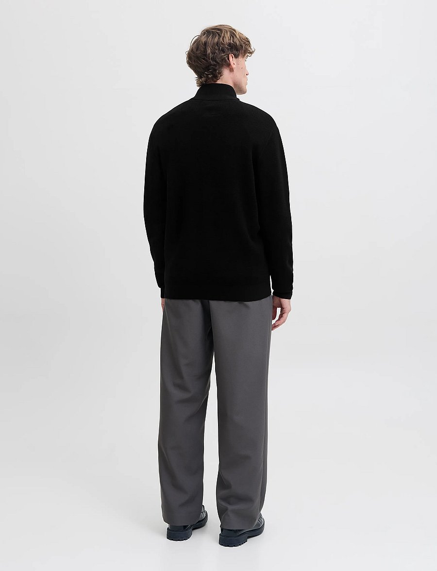 Jack & Jones - JPRBLAMILANO STITCH HIGH NECK CARDIGAN - black - 2