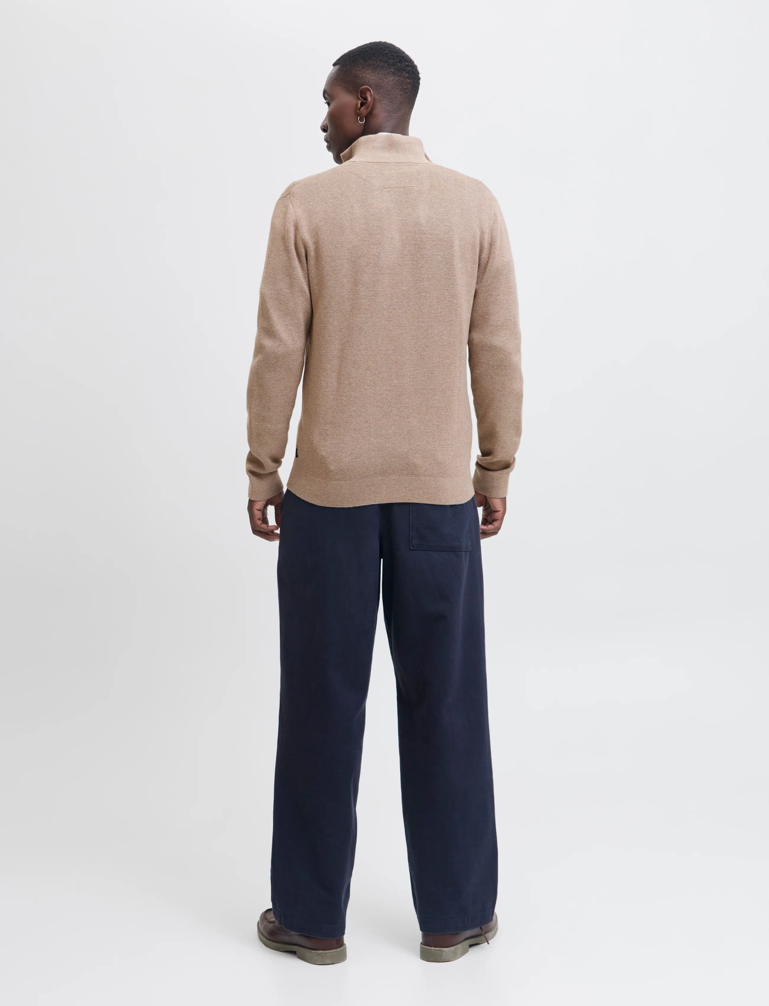 Jack & Jones - JPRBLAMILANO STITCH HIGH NECK CARDIGAN - renndar peysur - greige - 2