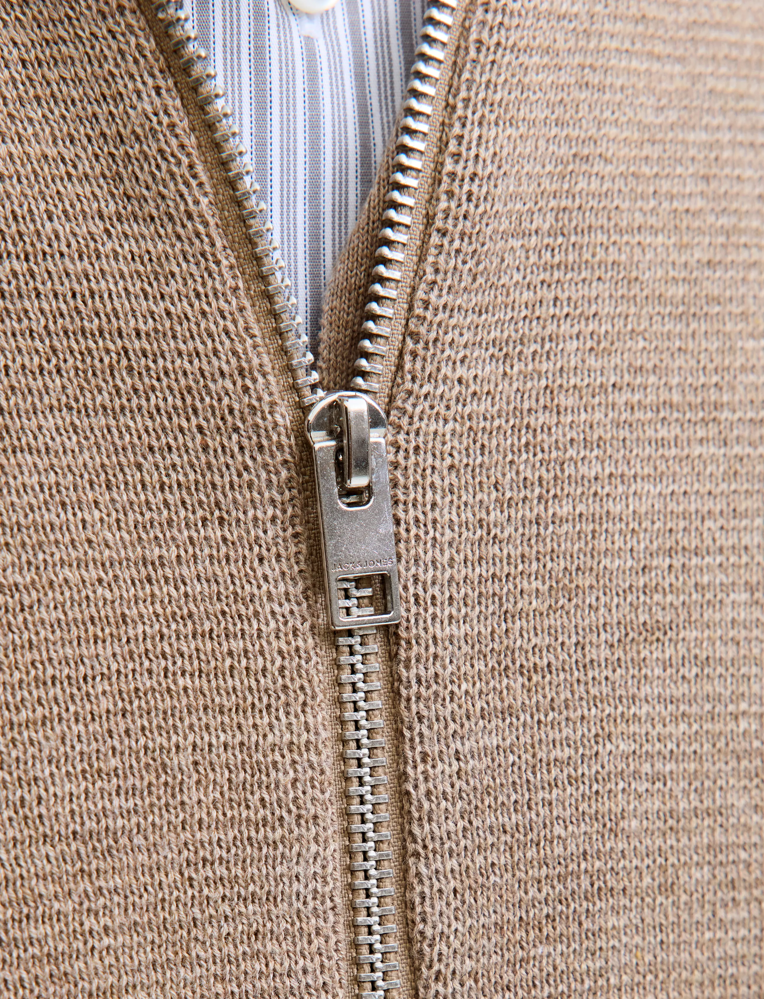 Jack & Jones - JPRBLAMILANO STITCH HIGH NECK CARDIGAN - renndar peysur - greige - 5